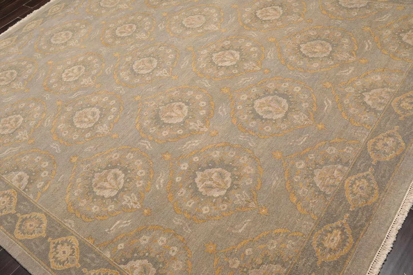 8' x 10' Hand Knotted 100% Wool Peshawar Traditional Oriental Area Rug Gray-2