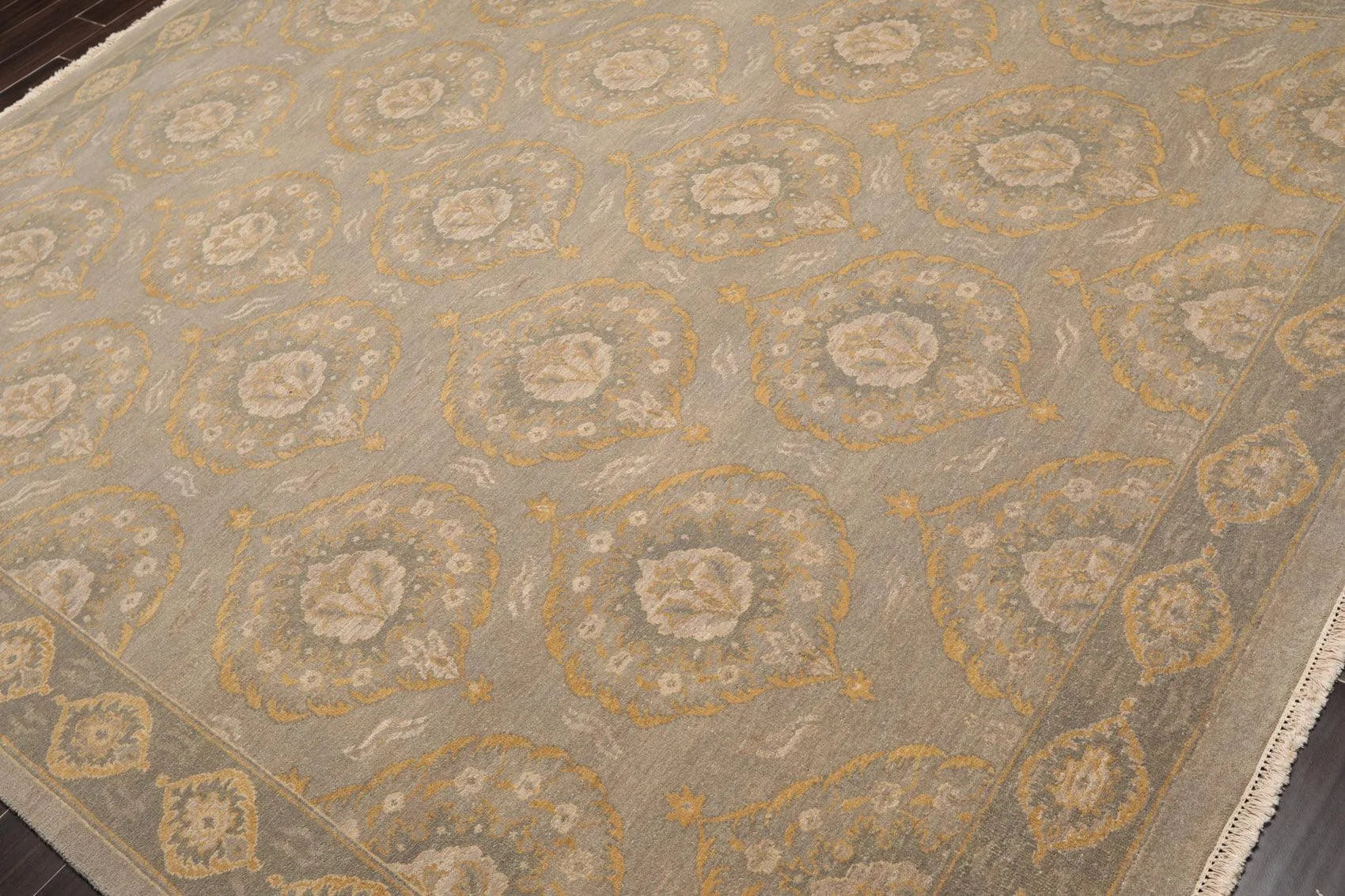 8' x 10' Hand Knotted 100% Wool Peshawar Traditional Oriental Area Rug Gray-2