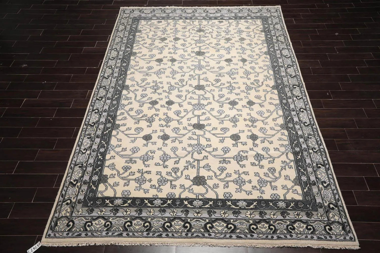 Multi Sizes Hand Knotted 100% Wool Oushak Traditional Oriental Area Rug Ivory-3