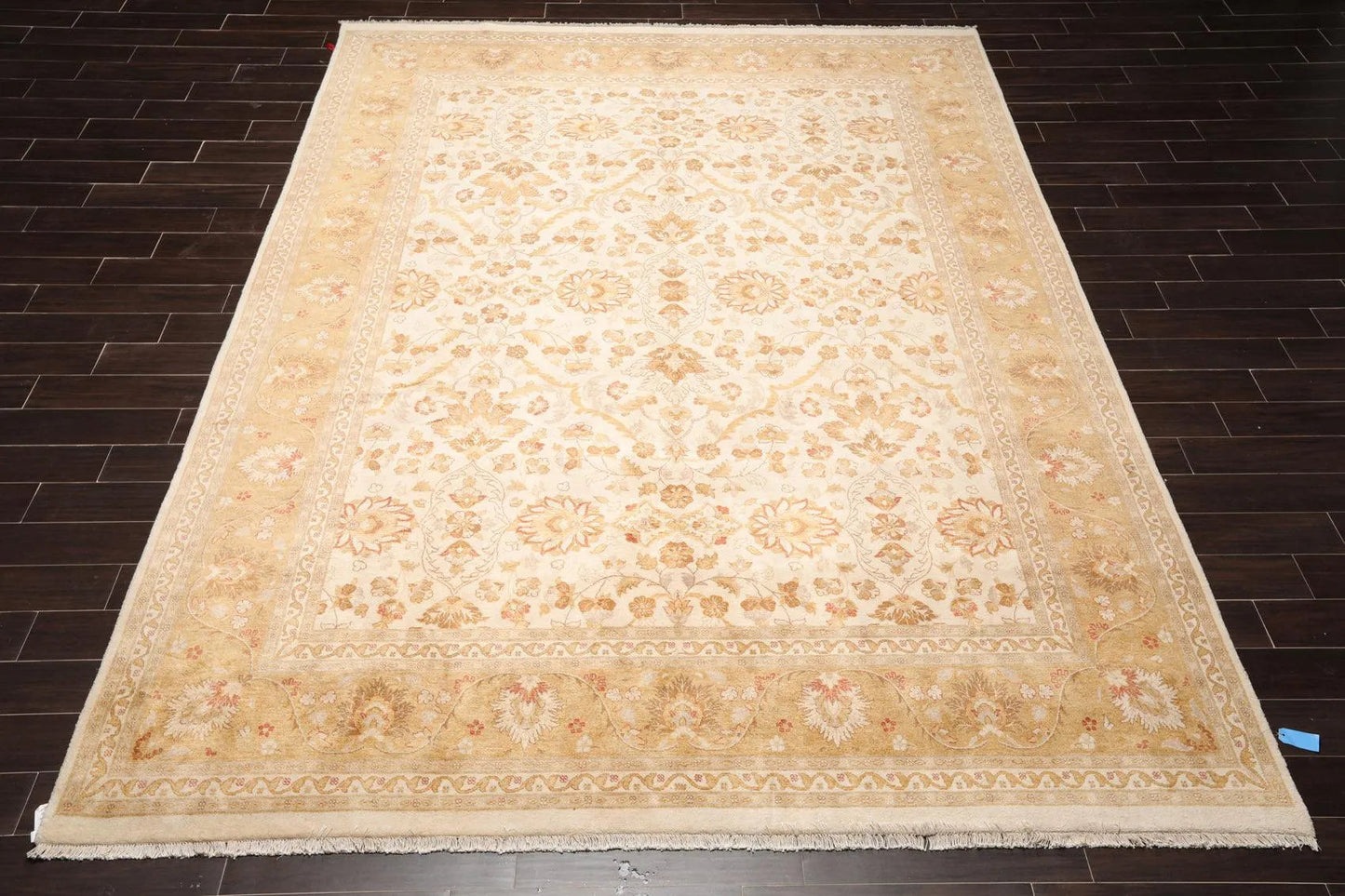 9x12 Masterpiece Unveiled Beige Traditional Wool Rug Pak Persian with 300 KPSI-2