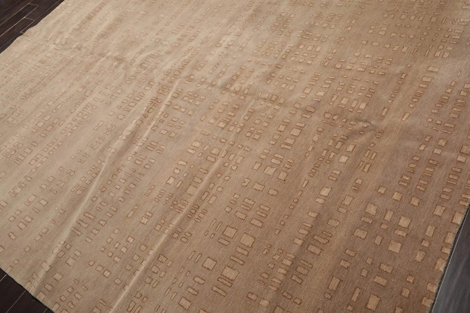 8' x 10' Hand Knotted Tibetan 100% Wool Designer Modern & Contemporary  Oriental Area Rug Tan,Brown Color-4