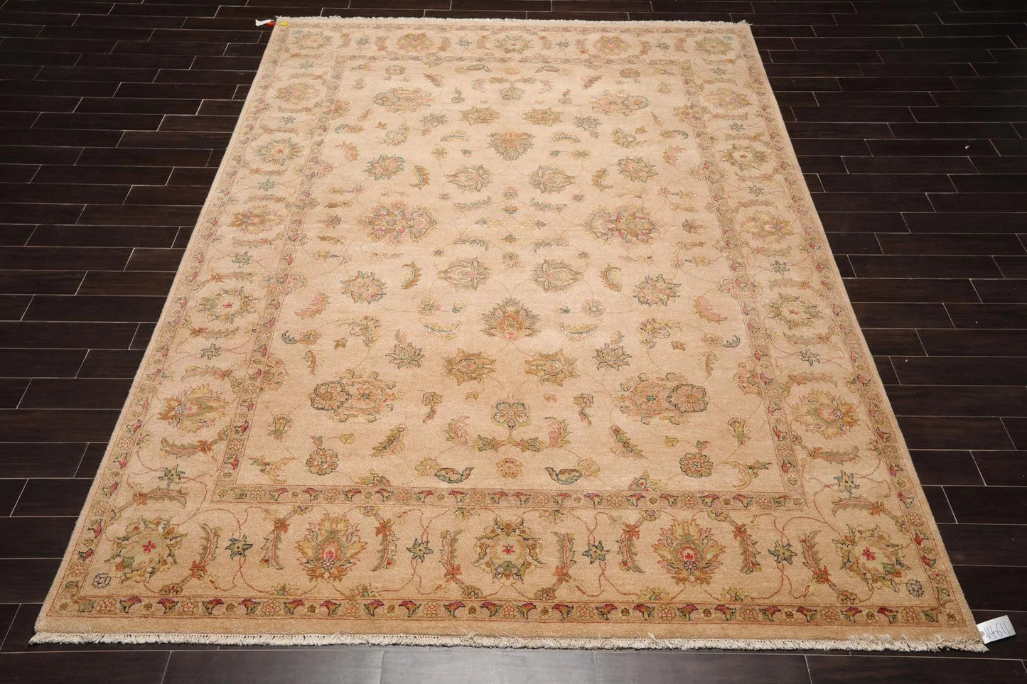 9' x 12' Hand Knotted Wool Agra 200 KPSI Traditional Oriental Area Rug Tan-1
