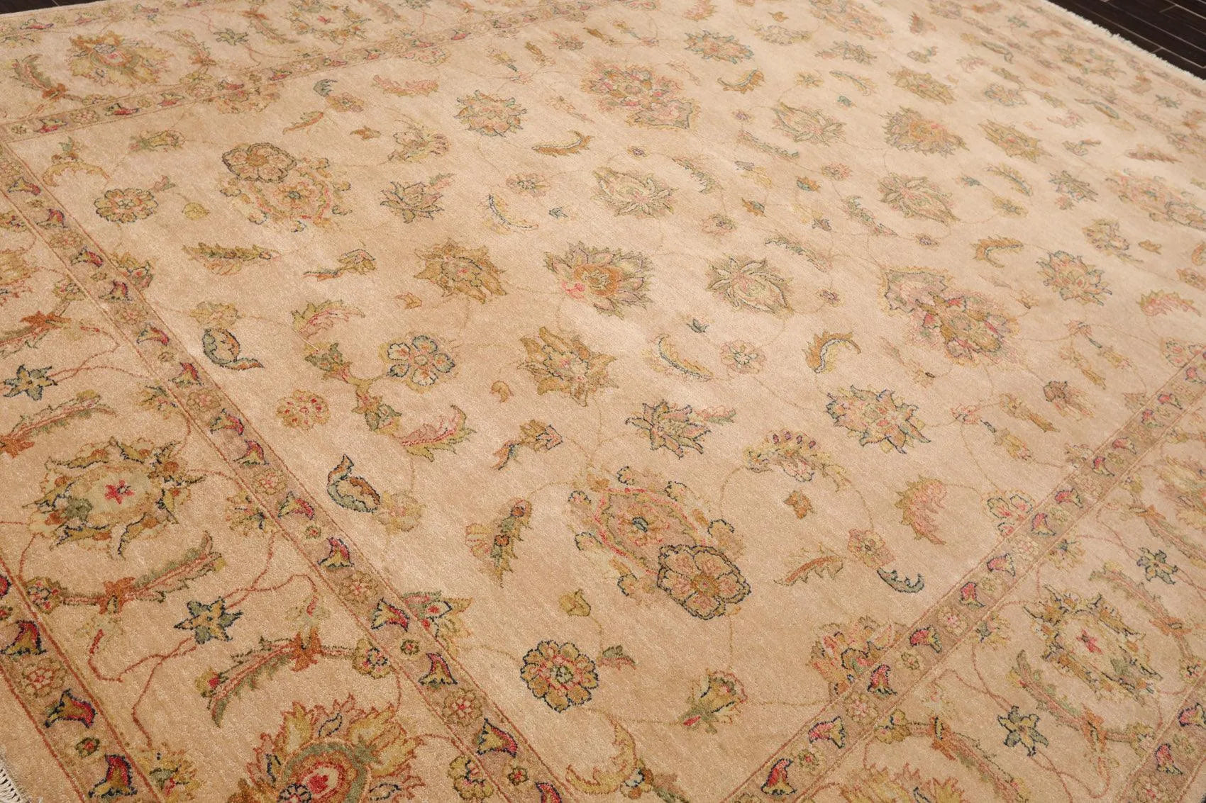 9' x 12' Hand Knotted Wool Agra 200 KPSI Traditional Oriental Area Rug Tan-3