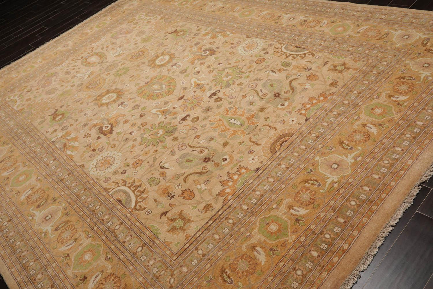 9'4" x 12'2" Hand Knotted Wool 16/18 Pak Persian 300 KPSI Oriental Area Rug Tan-2