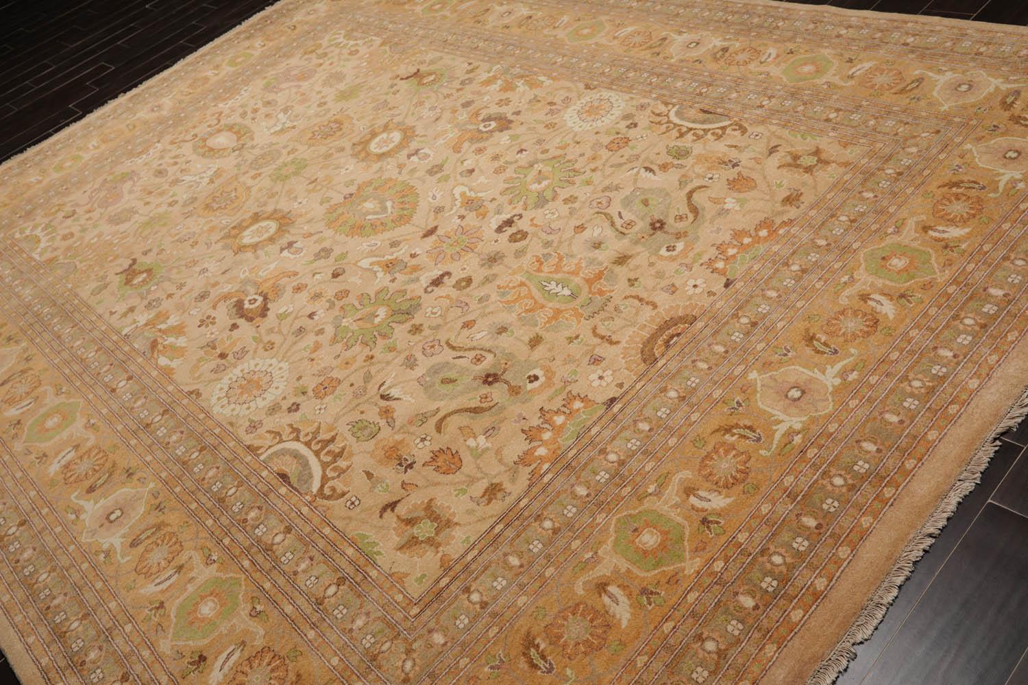 9'4" x 12'2" Hand Knotted Wool 16/18 Pak Persian 300 KPSI Oriental Area Rug Tan-2