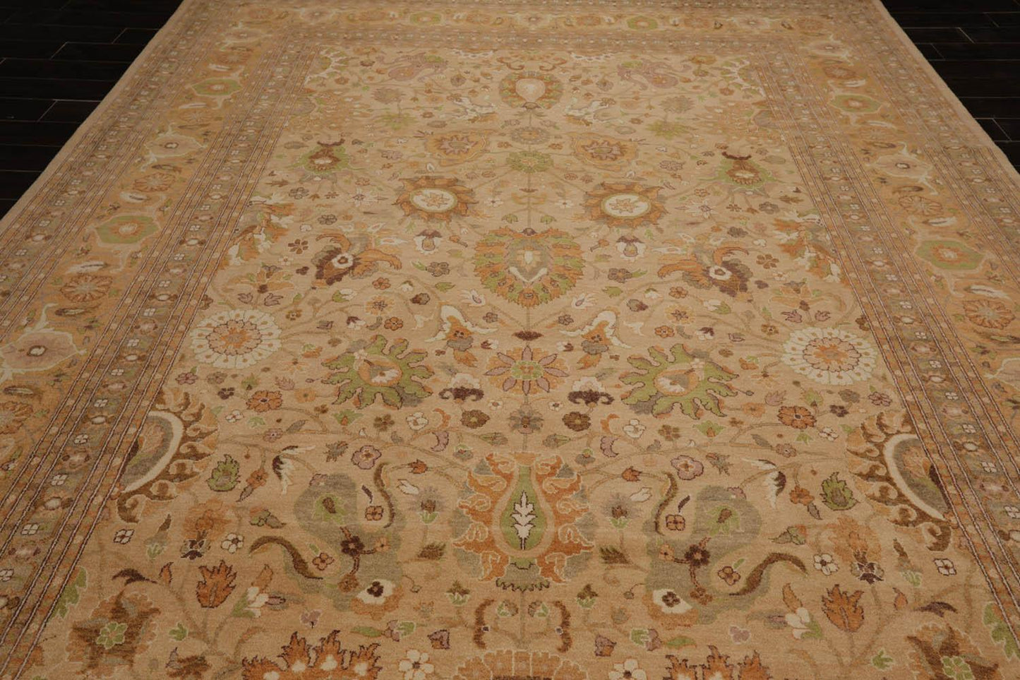 9'4" x 12'2" Hand Knotted Wool 16/18 Pak Persian 300 KPSI Oriental Area Rug Tan-4