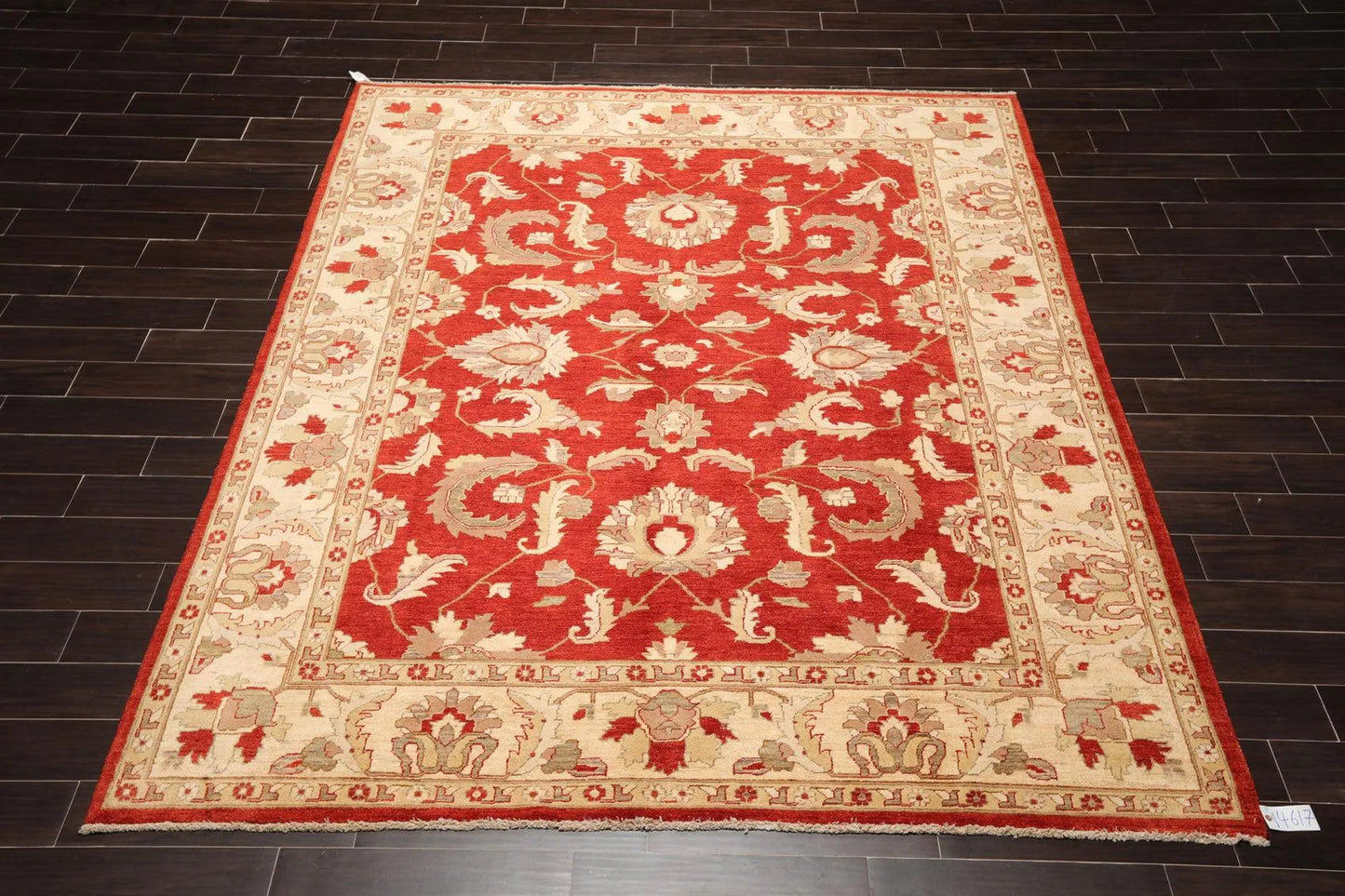 8' x 9'10'' Hand Knotted 100% Wool Peshawar Oriental Area Rug Rusty Red-1