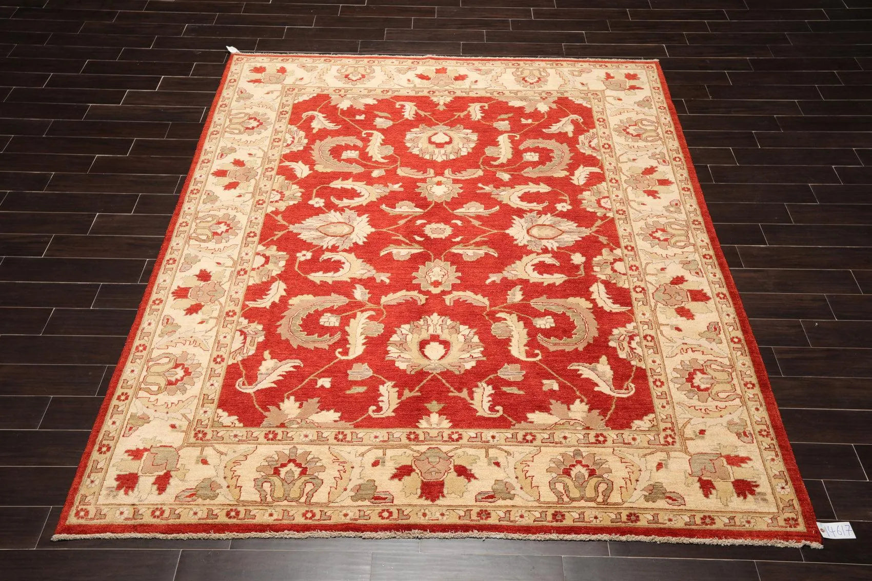 8' x 9'10'' Hand Knotted 100% Wool Peshawar Oriental Area Rug Rusty Red-1