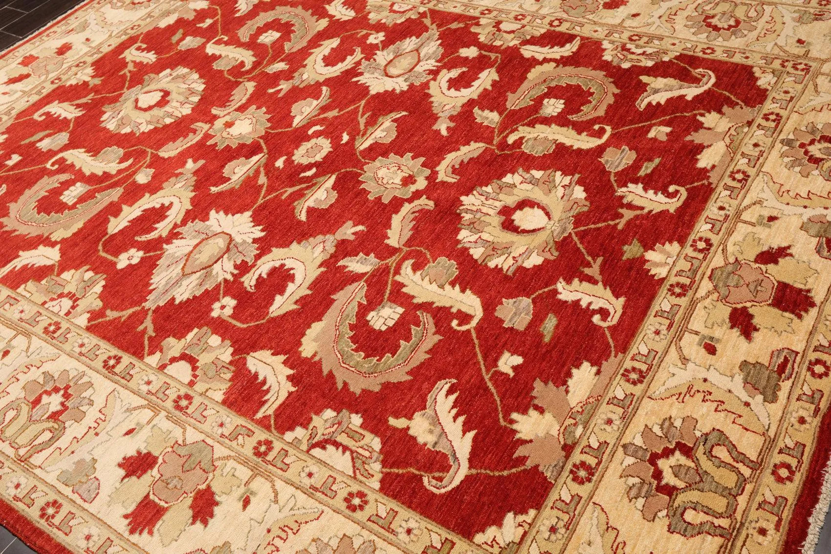 8' x 9'10'' Hand Knotted 100% Wool Peshawar Oriental Area Rug Rusty Red-2