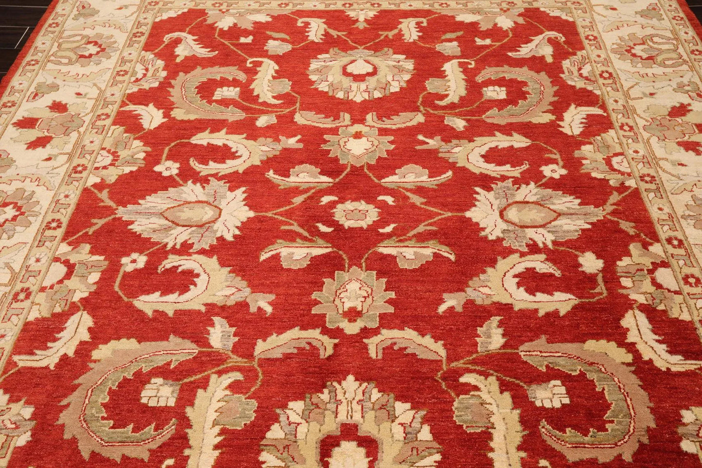 8' x 9'10'' Hand Knotted 100% Wool Peshawar Oriental Area Rug Rusty Red-4