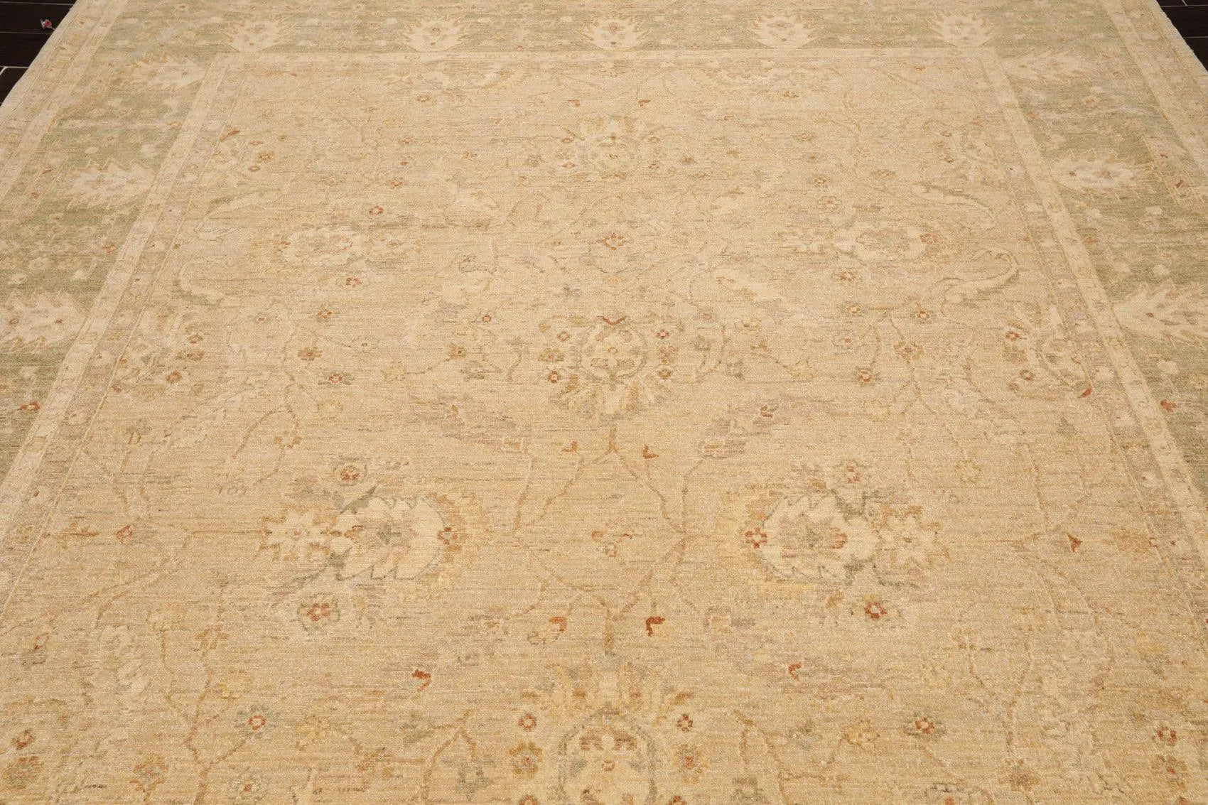 9' x 11'9'' Hand Knotted 100% Wool Peshawar Traditional Oriental Area Rug Beige-3