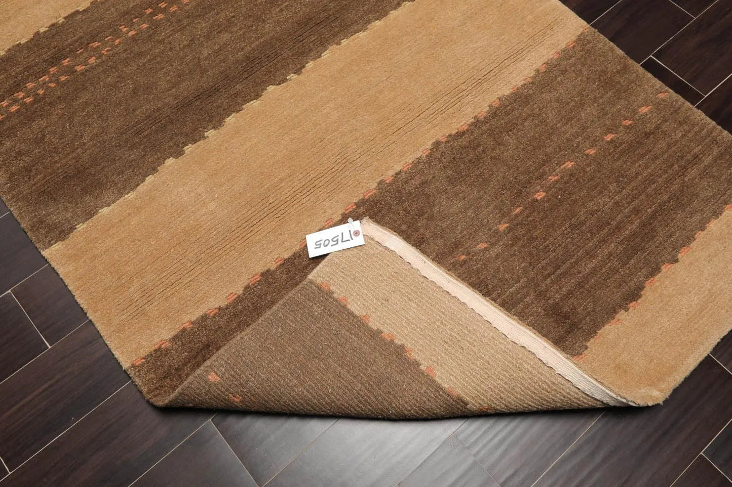 4' x 6' Hand Knotted Tibetan 100% Wool Tibetan Modern & Contemporary Oriental Area Rug Camel, Brown Color-4
