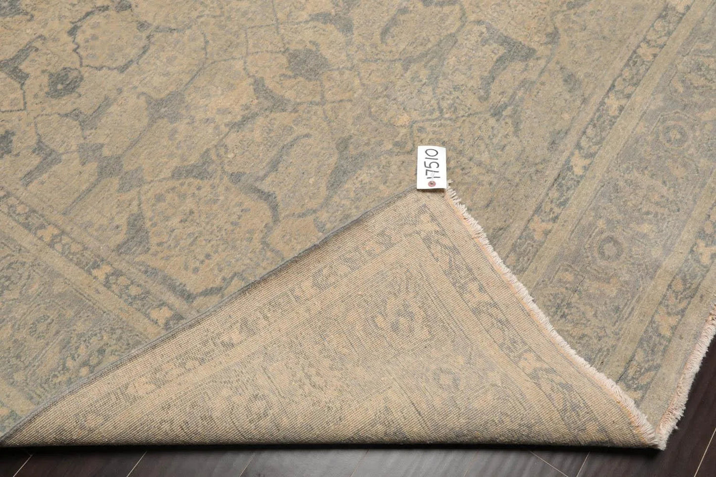 5'11''x8'11'' Hand Knotted Tibetan 100% Wool Tibetan Transitional Oriental Area Rug Beige, Gray Color-4
