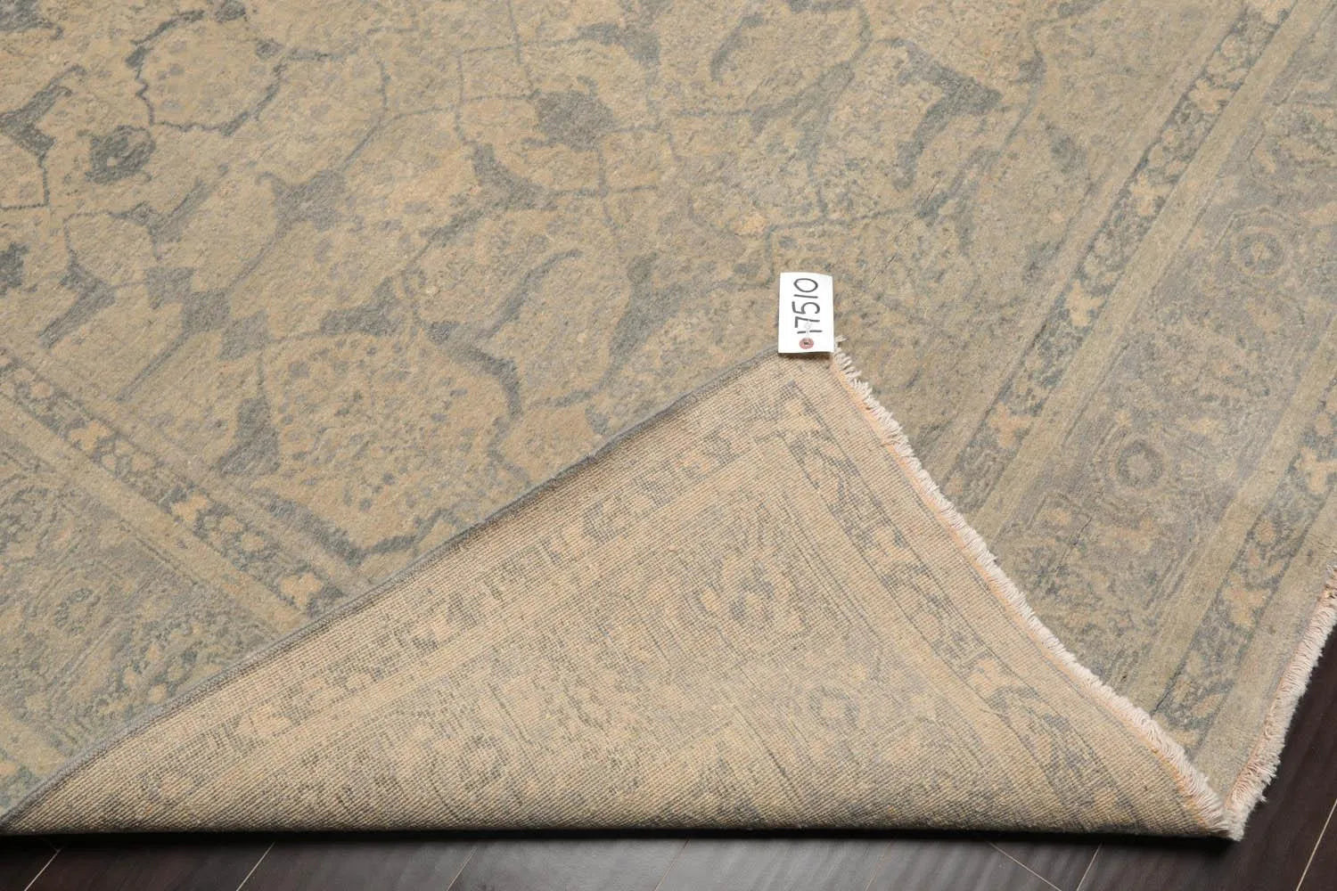 5'11''x8'11'' Hand Knotted Tibetan 100% Wool Tibetan Transitional Oriental Area Rug Beige, Gray Color-4