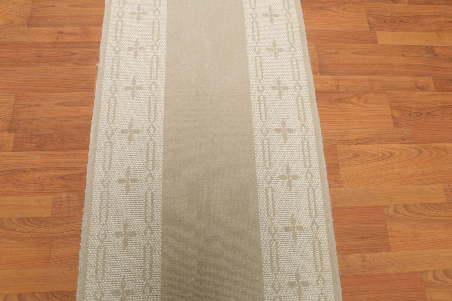 2'4" x 80' Art and Deco Style 100% Wool Oriental Area Rug XLL Runner Taupe-2