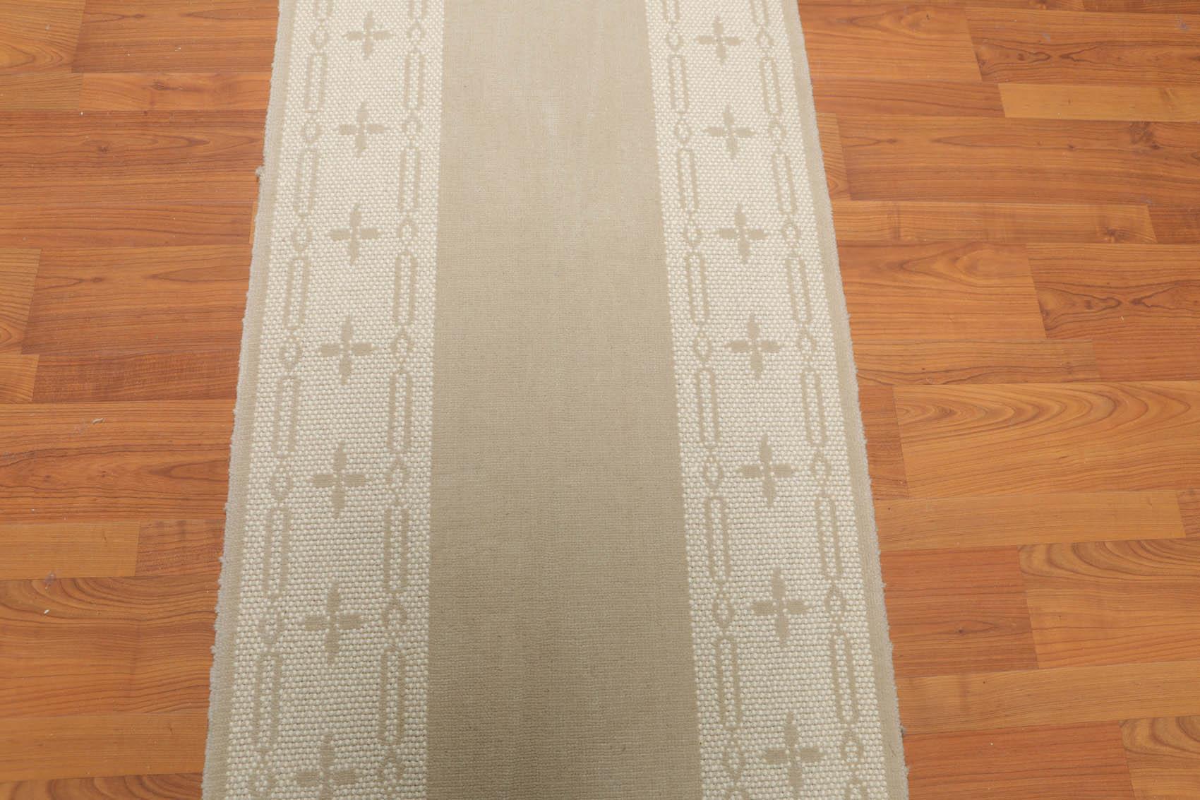 2'4" x 80' Art and Deco Style 100% Wool Oriental Area Rug XLL Runner Taupe-2