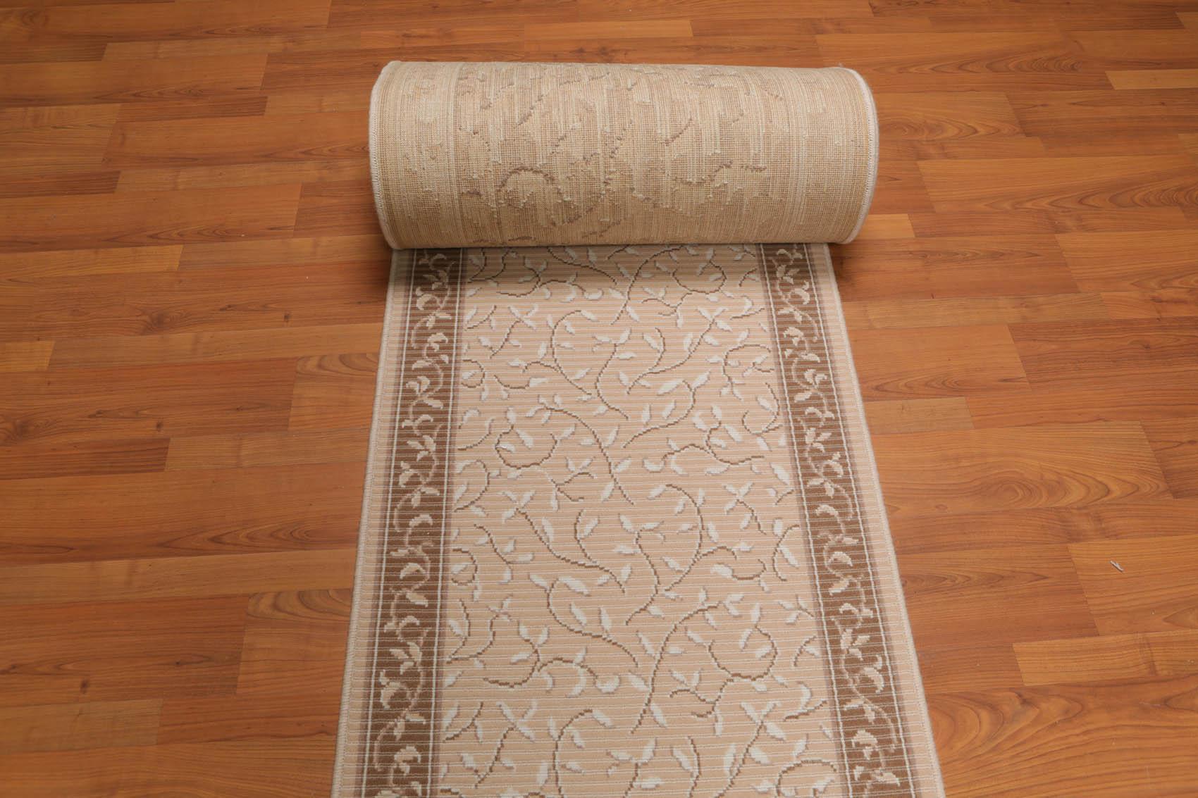 2'6" x 30' Traditional 100% Wool Oriental Area Rug XLL Runner Taupe-1