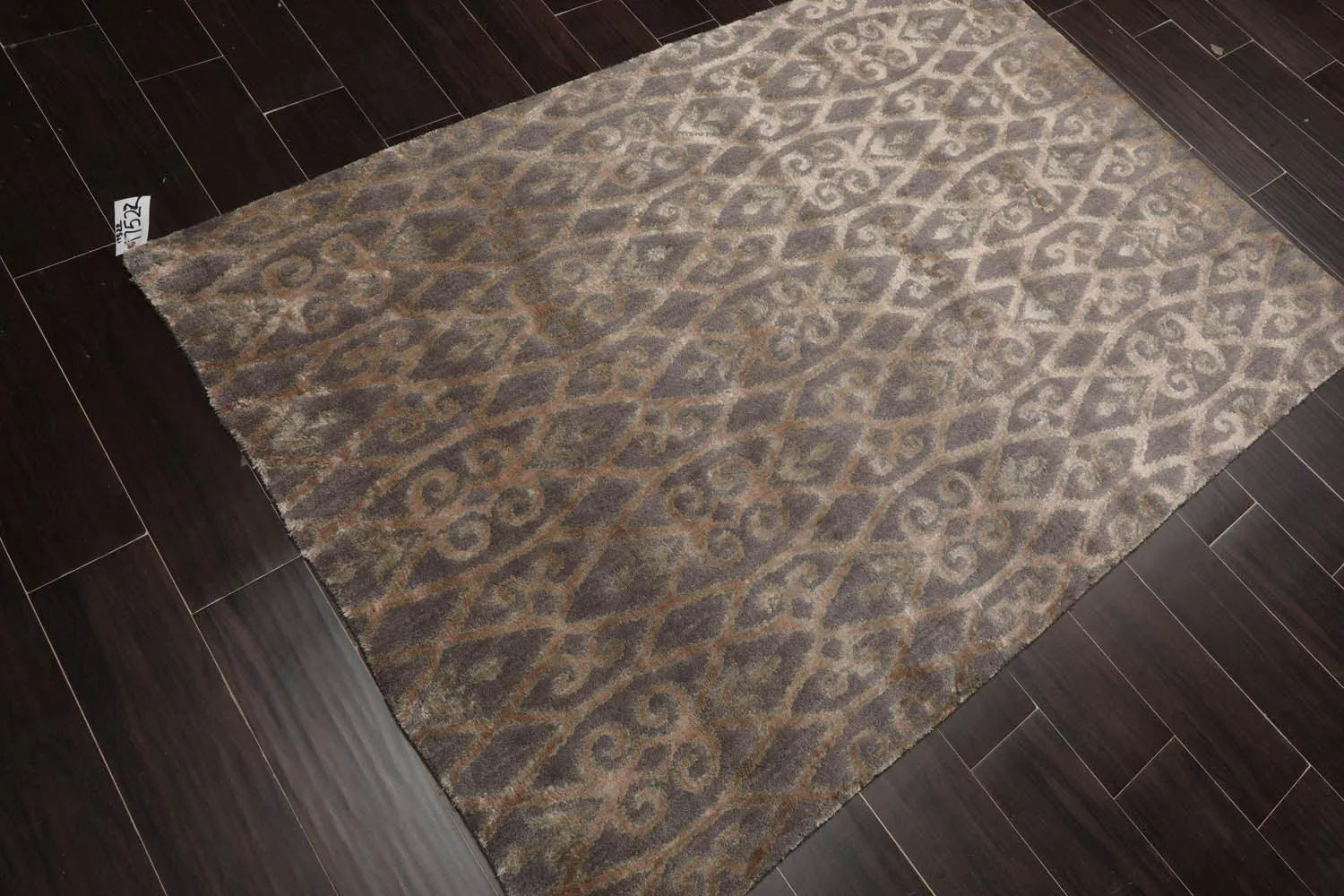 4'1''x6'1'' Hand Knotted 100% Wool Kalaty Traditional Oriental Area Rug Gray, Beige Color-3