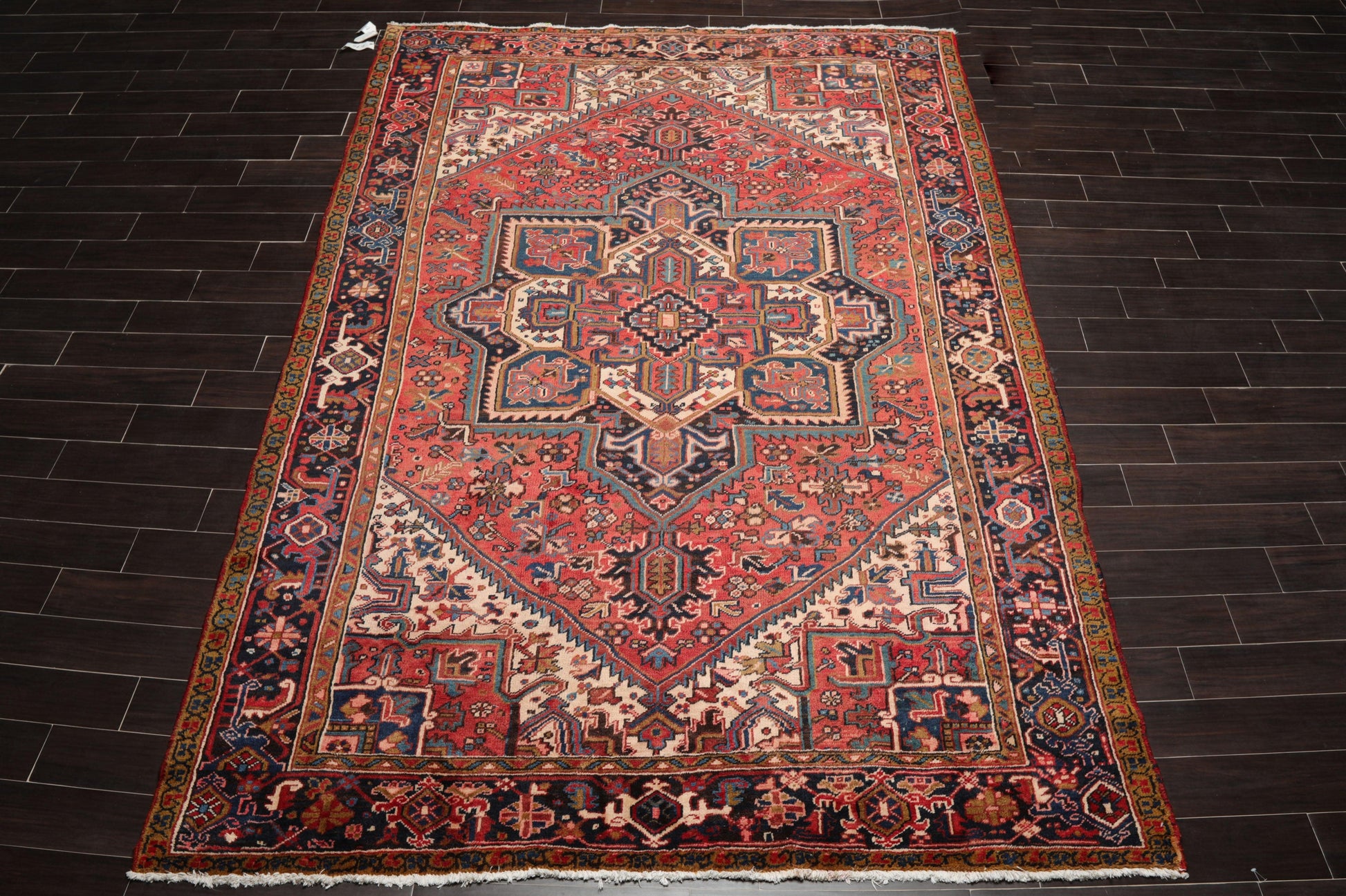 7'6" x 11'1" Early 20th century Antique Hand Knotted Wool Oriental Area Rug Apricot-3