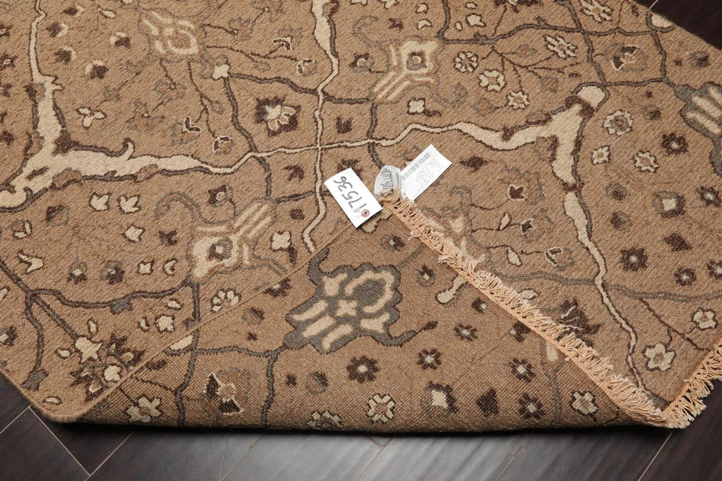 4'x5'10'' Hand Knotted Soumak 100% Wool Soumak Traditional Oriental Area Rug Camel, Beige Color-4