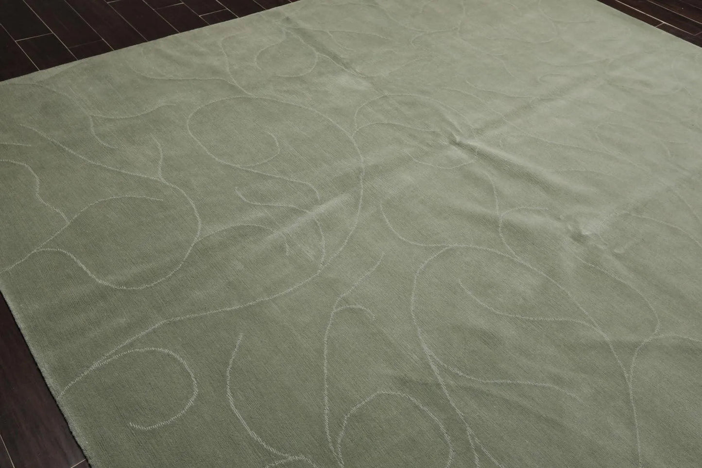 8' x 9'10'' Hand Knotted Tibetan 100% Wool Modern Oriental Area Rug Tone on Tone Mint-3