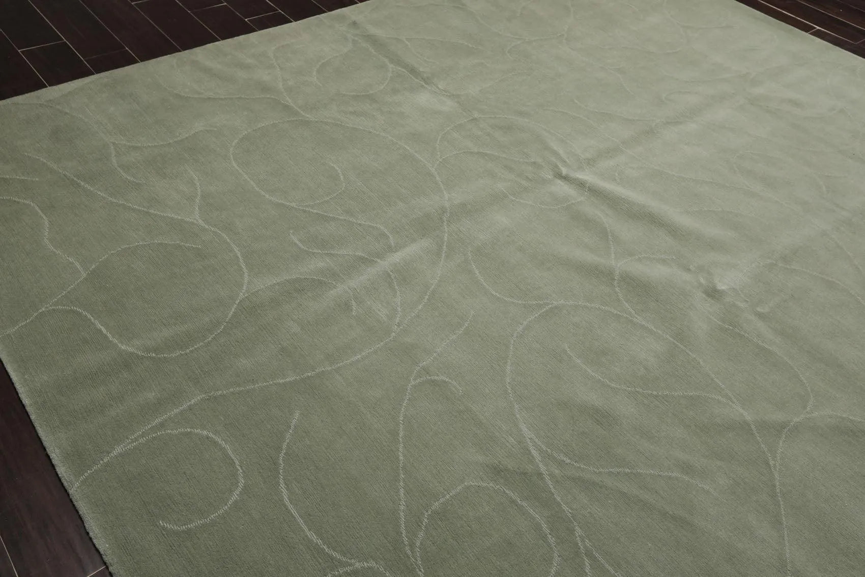 8' x 9'10'' Hand Knotted Tibetan 100% Wool Modern Oriental Area Rug Tone on Tone Mint-3