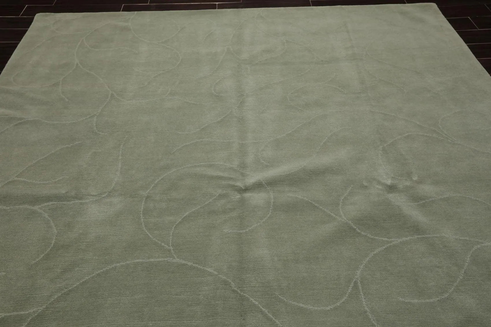 8' x 9'10'' Hand Knotted Tibetan 100% Wool Modern Oriental Area Rug Tone on Tone Mint-4