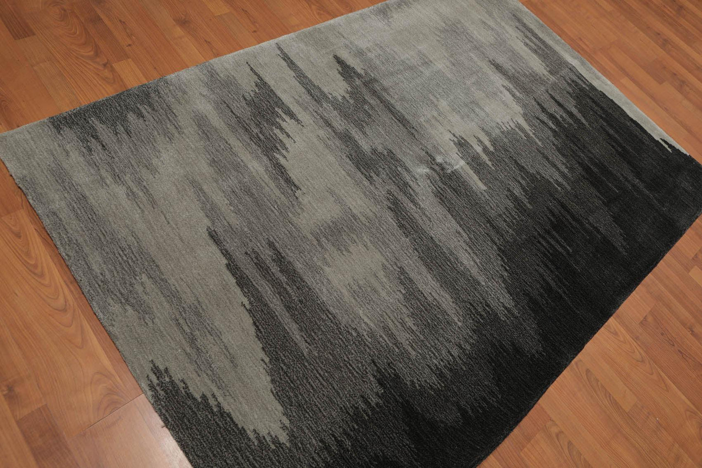 4'8" x 6'8" Abstract Graphic Design Handmade Polypropylene Pile Area Rug Beige-1