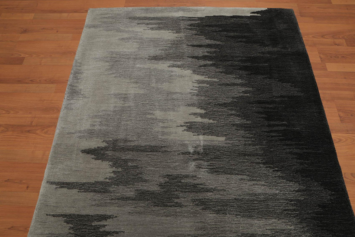 4'8" x 6'8" Abstract Graphic Design Handmade Polypropylene Pile Area Rug Beige-2