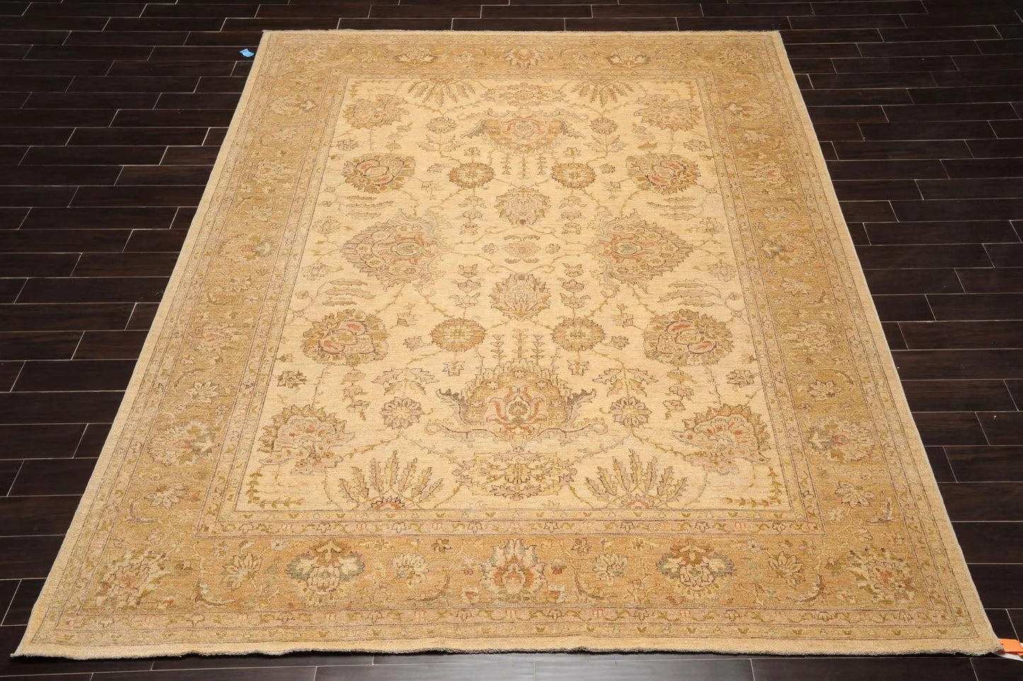 8'11'' x 11'6'' Hand Knotted 100% Wool Peshawar Oriental Area Rug Beige-1