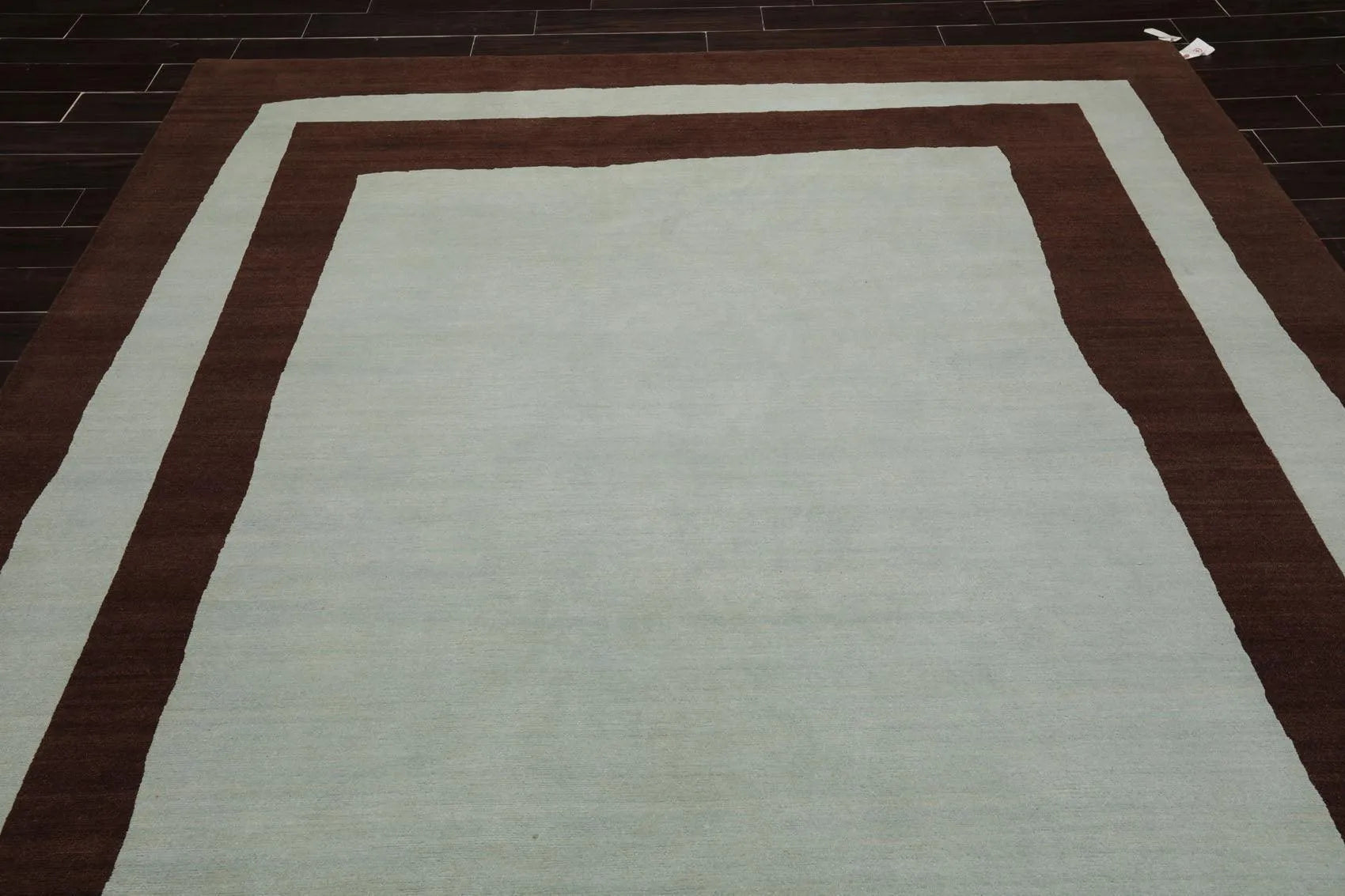 8' x 10' Hand Knotted Tibetan Wool Geometric Modern Oriental Area Rug Aqua-4