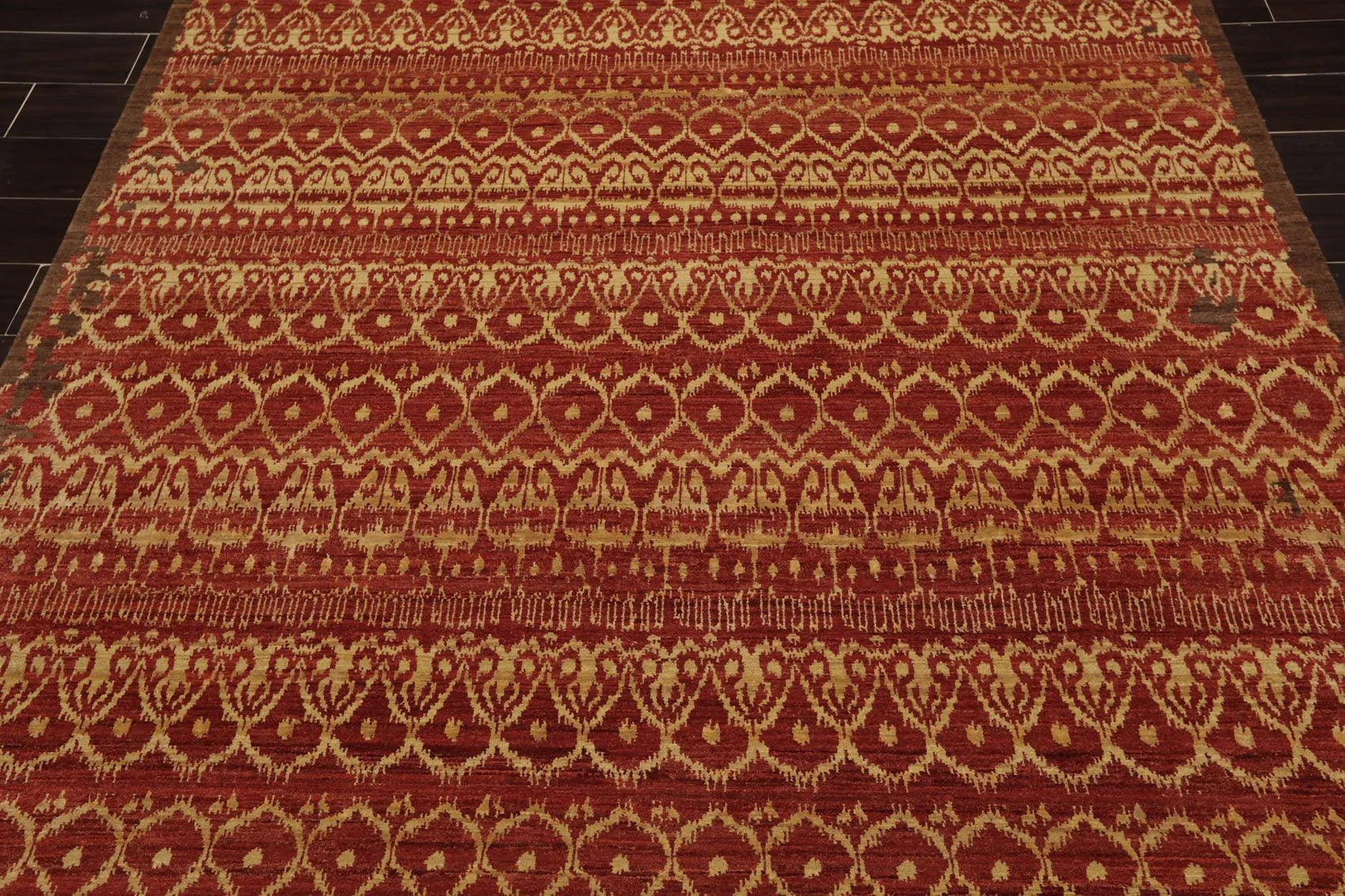 6'1'' x 9' Hand Knotted Wool Peshawar Traditional Oriental Area Rug Terracotta-4