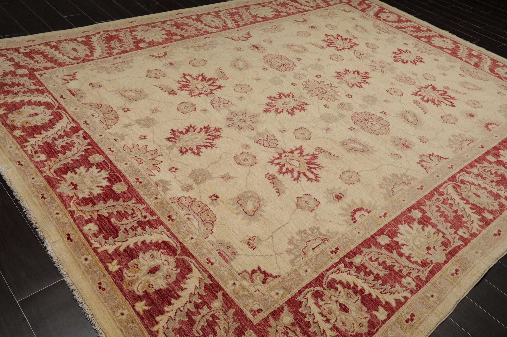 8'10" x 11'10" Hand Knotted Peshawar Stone wash Vegetable dyes Area Rug Camel-3