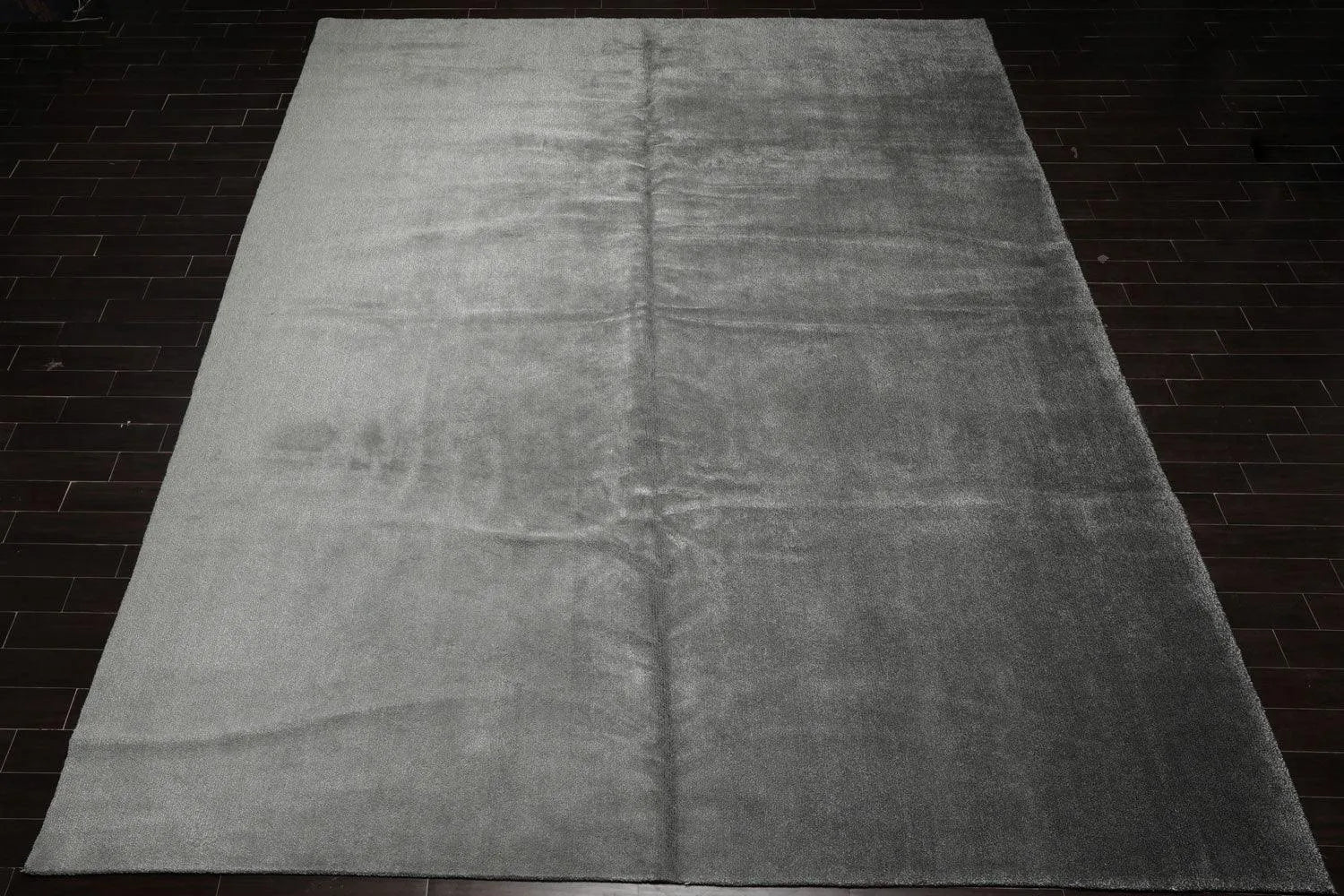 12'2''x16'2'' Gray Hand Knotted Tibetan Wool and Silk Modern & Contemporary Oriental Area Rug-1