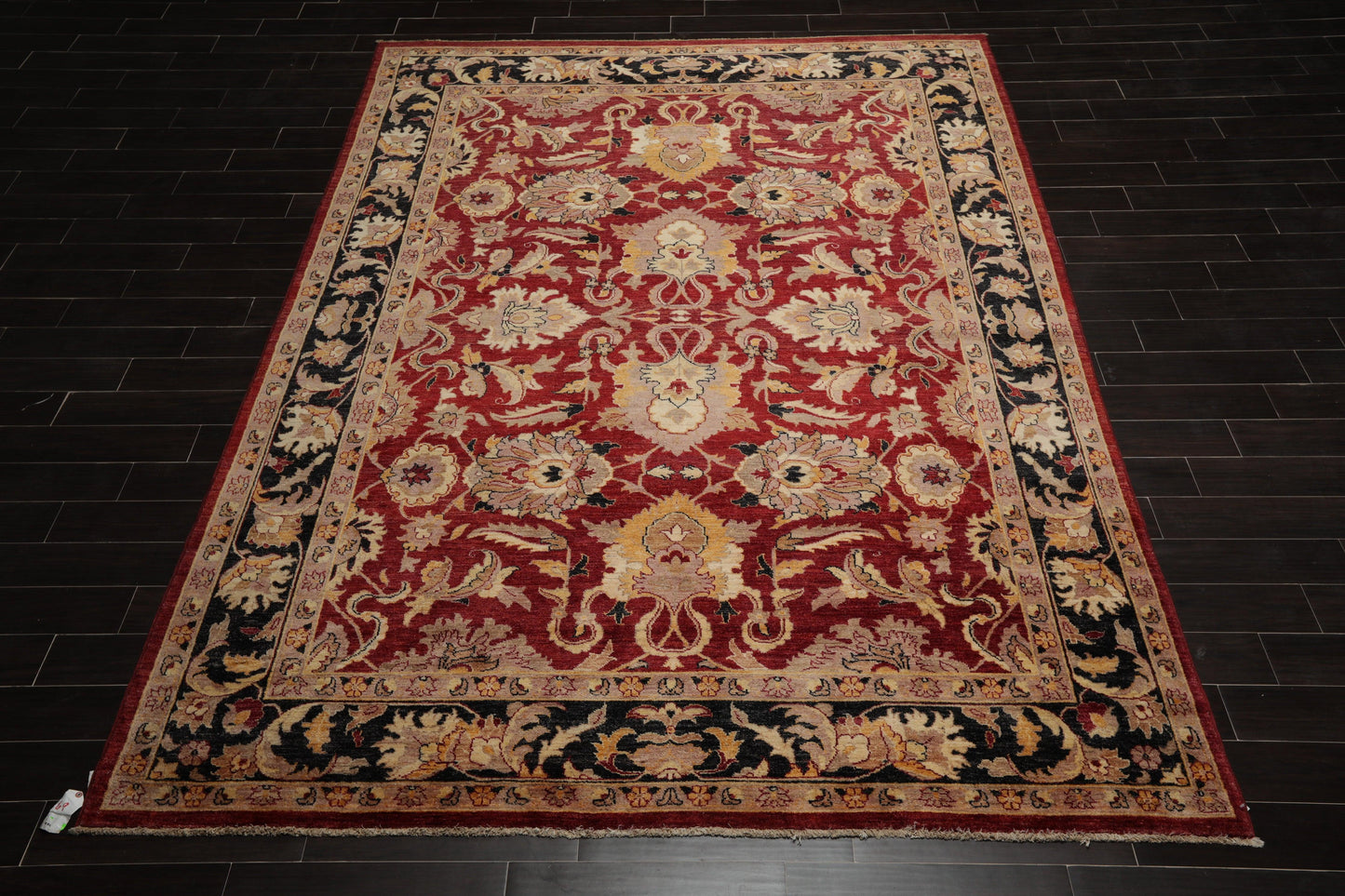 8'6" x 11'7" Hand Knotted Peshawar Stone wash Vegetable dyes 100% Wool Area Rug Rusty Red-1