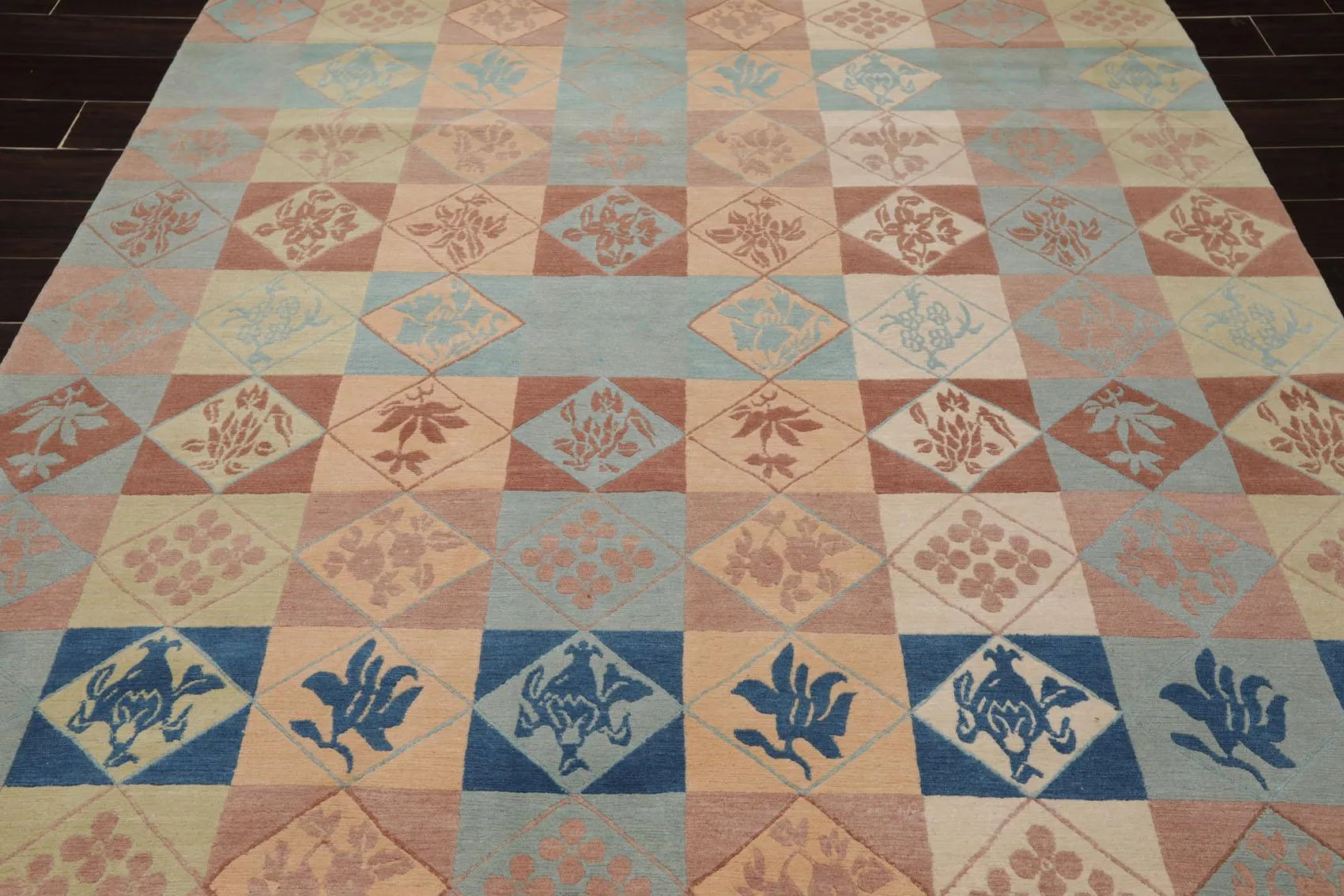 6' x 9' Hand Knotted Tibetan 100% Wool Patterned Modern Oriental Area Rug Blue-4