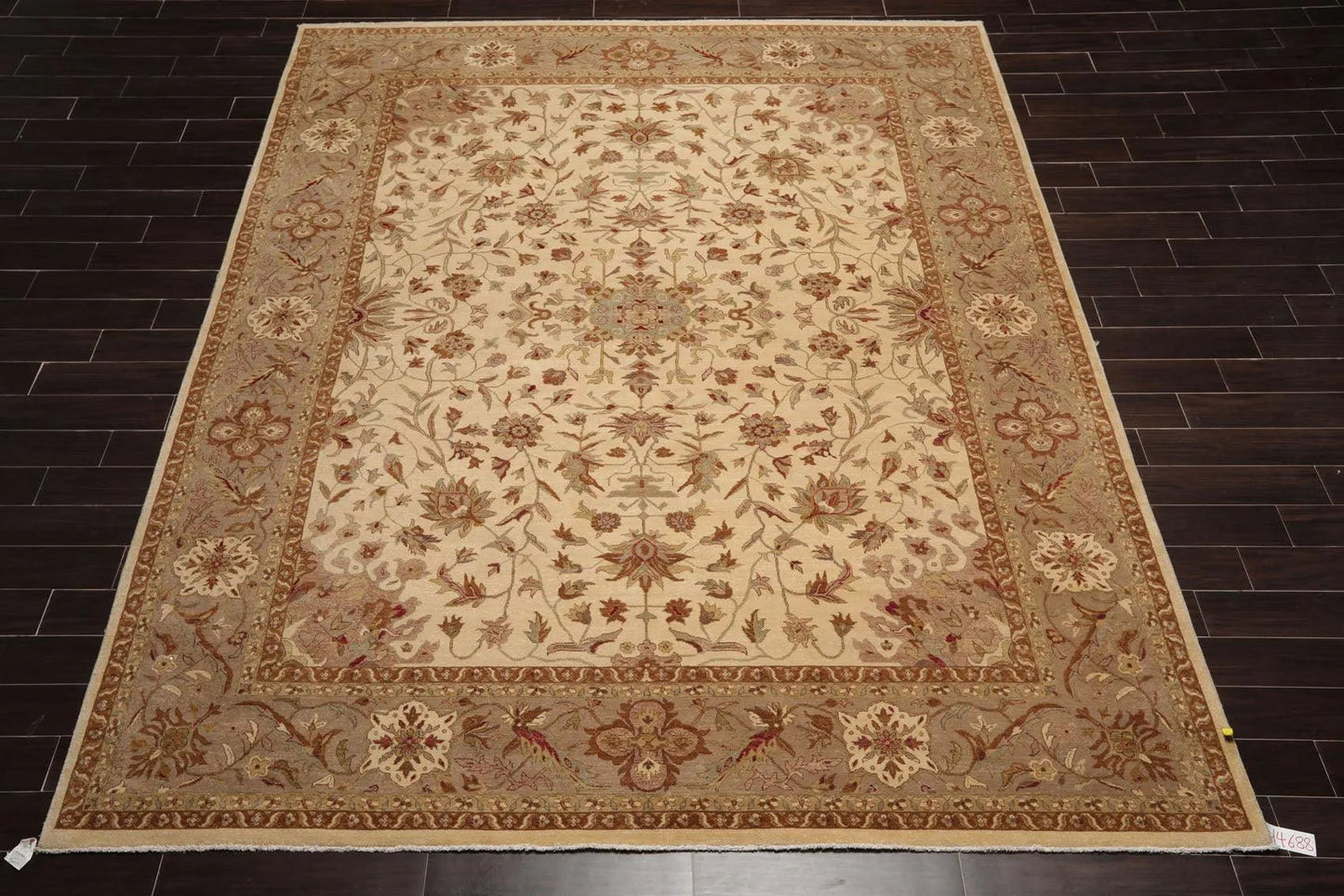 9'2'' x 11'11'' Hand Knotted Wool Peshawar Traditional Oriental Area Rug Beige-1