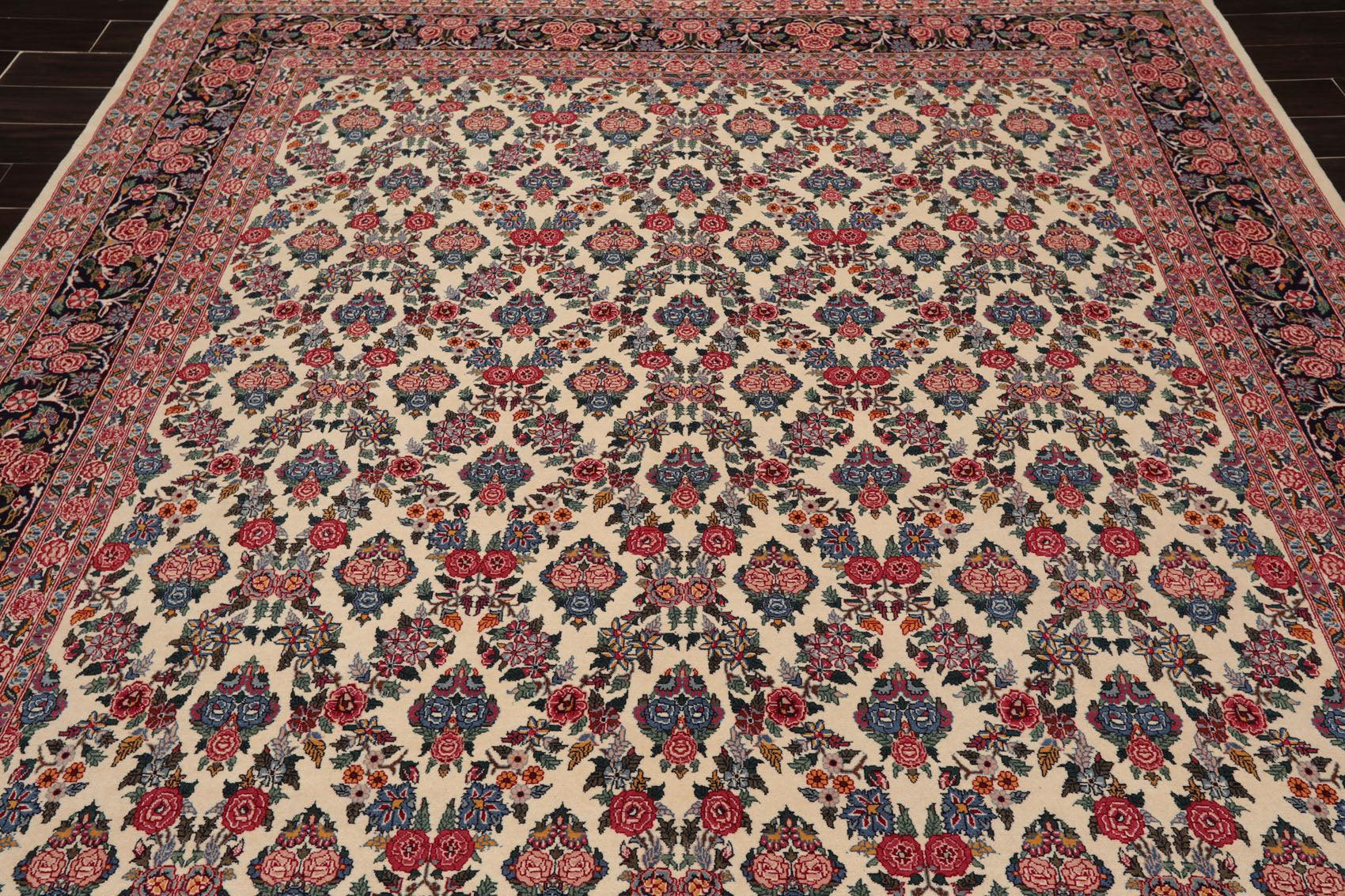 8'2" x 10'7" Hand Knotted Wool PakPersian 16/18 300 KPSI Oriental Area Rug Ivory-3
