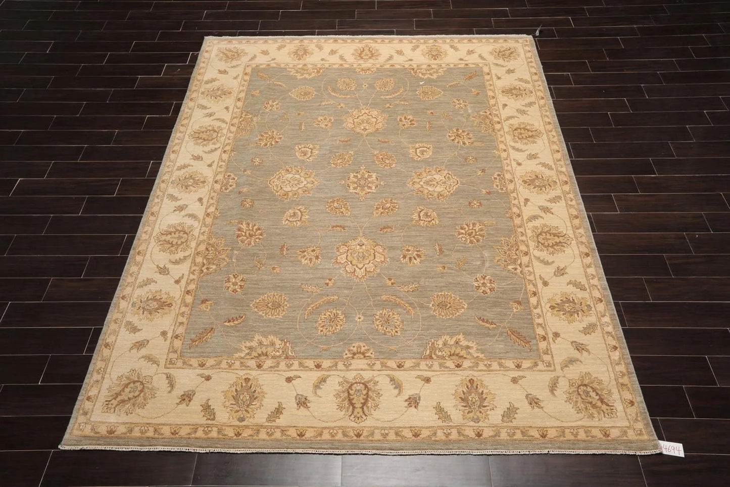 8' x 10' Hand Knotted 100% Wool Peshawar Traditional Oriental Area Rug Gray-1
