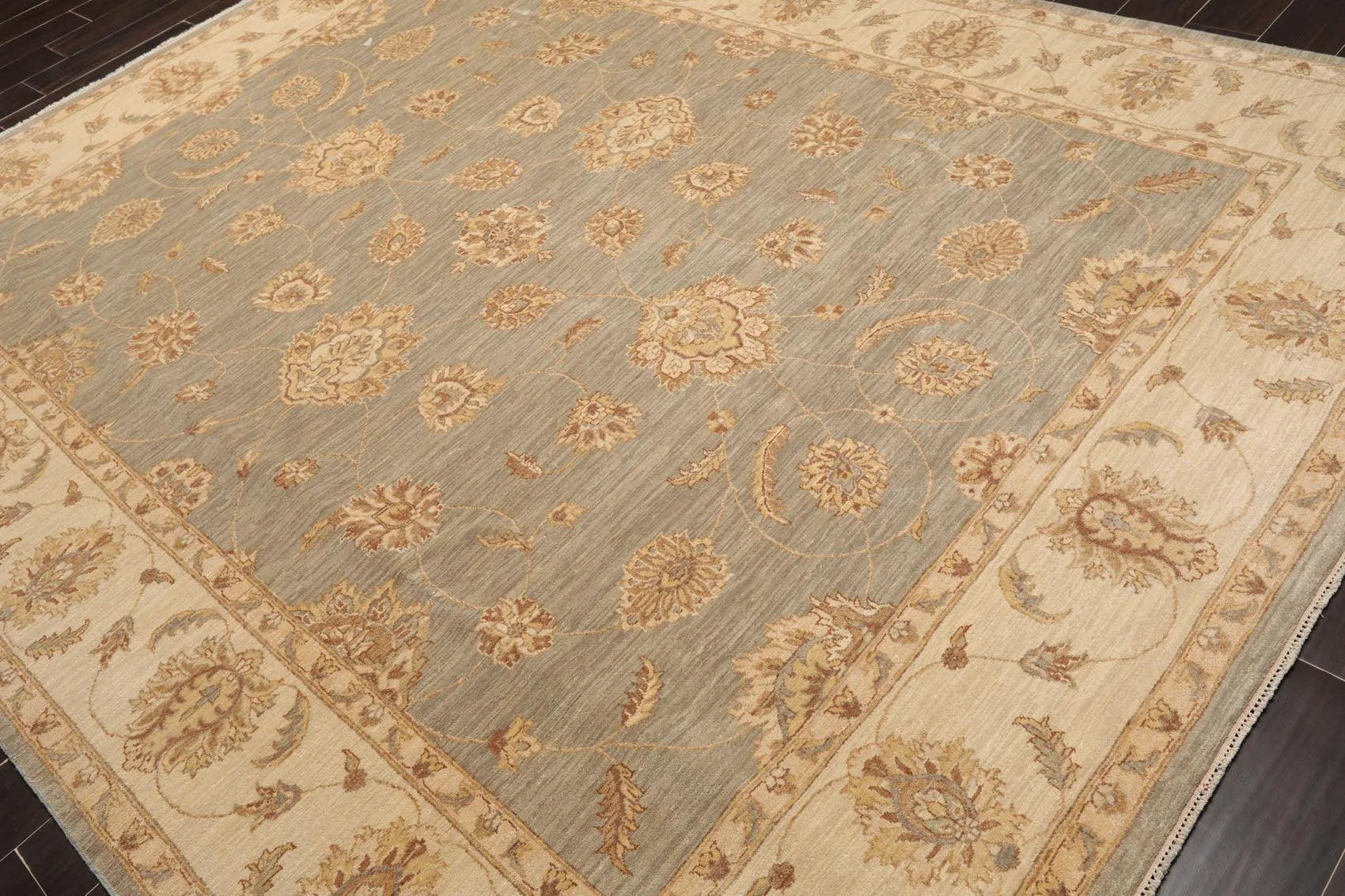 8' x 10' Hand Knotted 100% Wool Peshawar Traditional Oriental Area Rug Gray-2