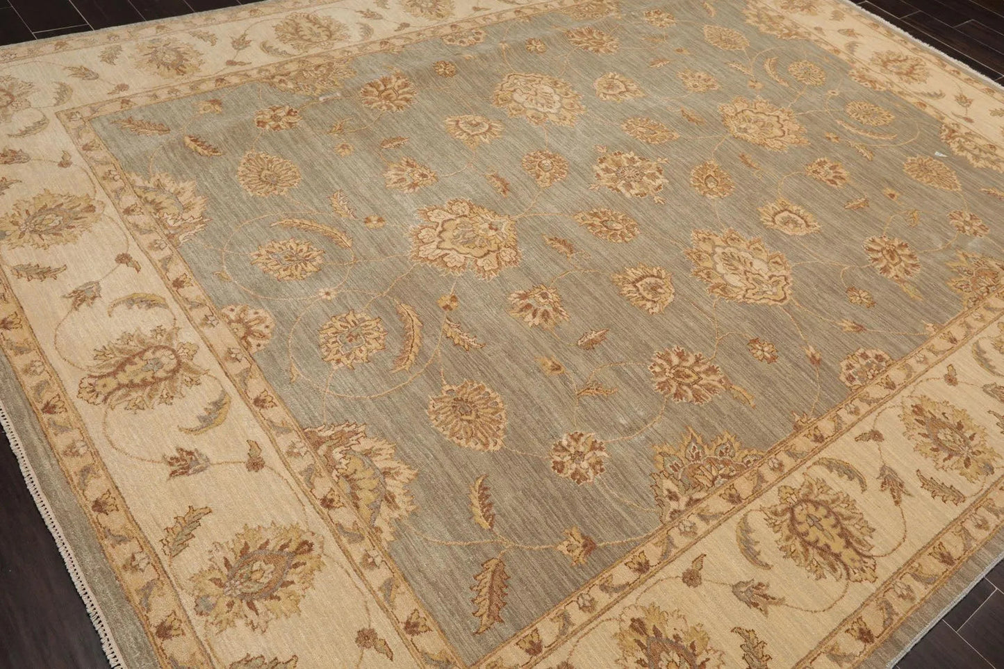8' x 10' Hand Knotted 100% Wool Peshawar Traditional Oriental Area Rug Gray-3