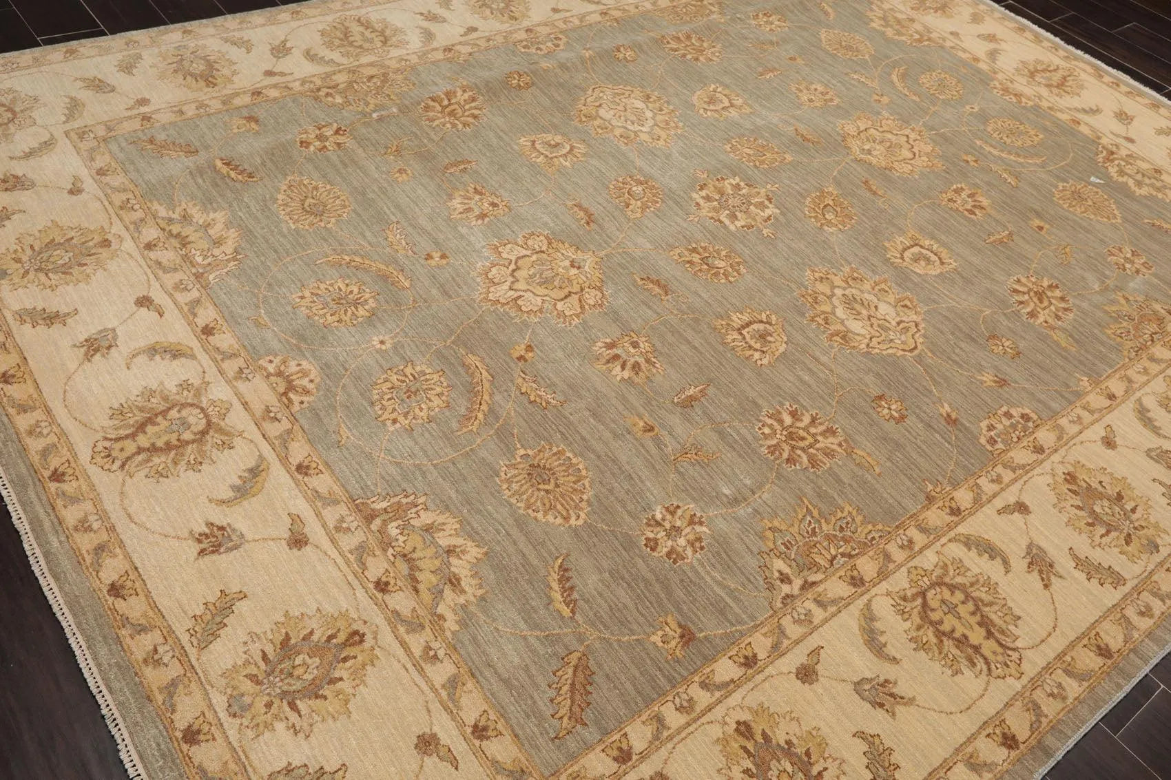 8' x 10' Hand Knotted 100% Wool Peshawar Traditional Oriental Area Rug Gray-3