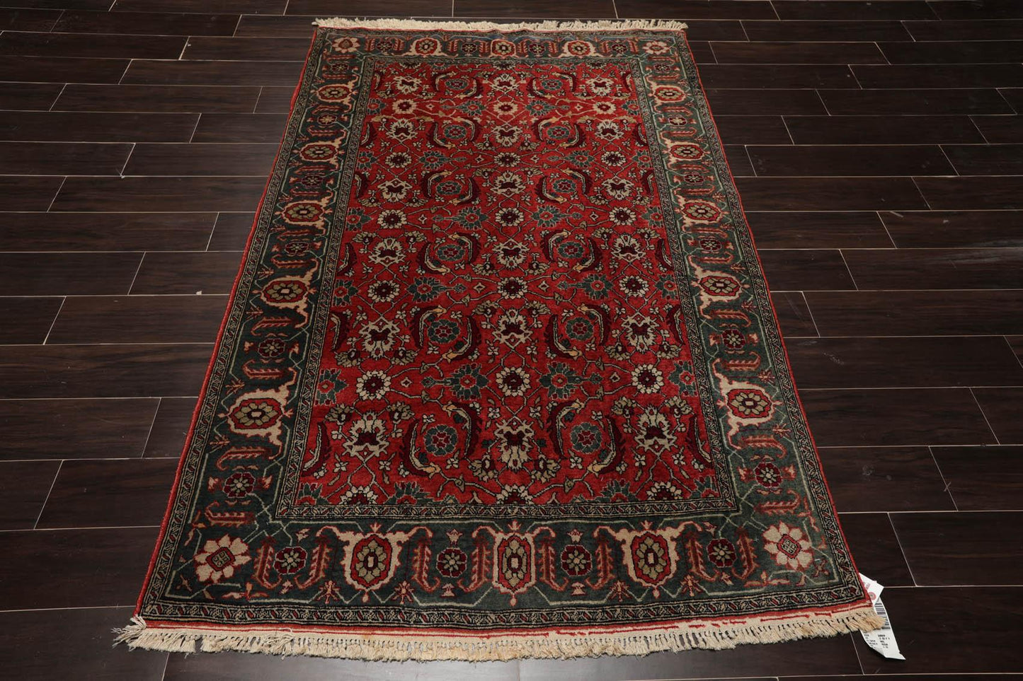 4'4" x 6'8" Hand Knotted 100% Wool Rare Russian Shirwan Area Rug Antique Rose-1