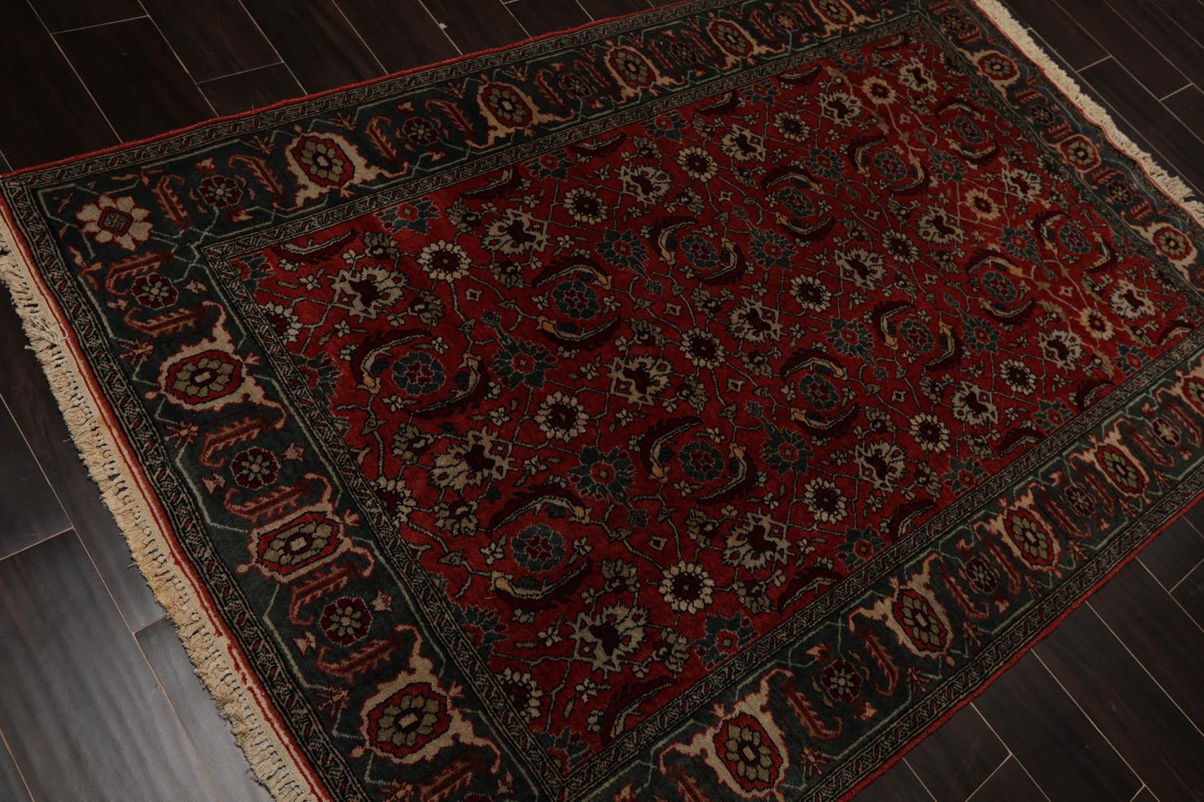 4'4" x 6'8" Hand Knotted 100% Wool Rare Russian Shirwan Area Rug Antique Rose-3