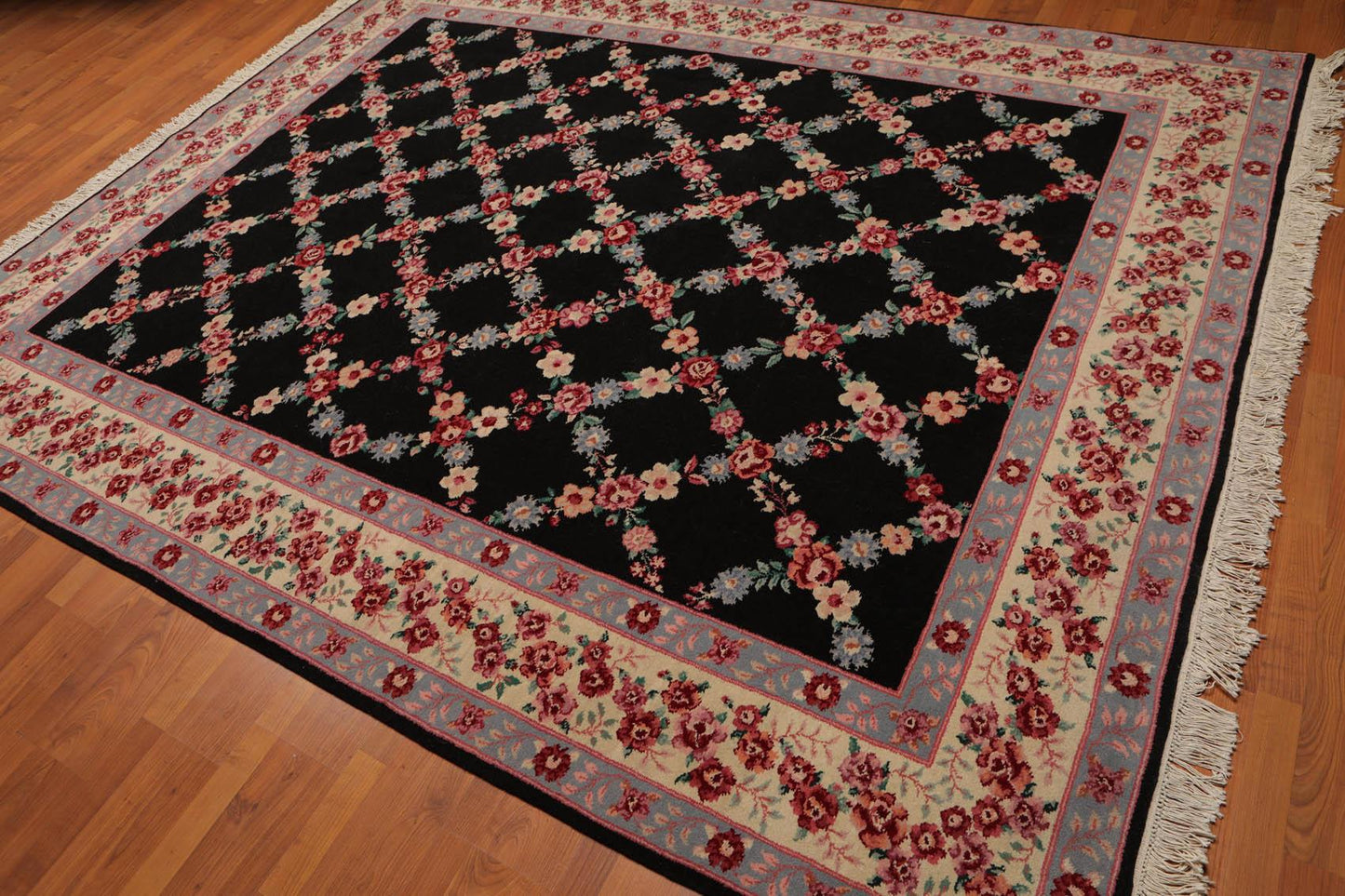 7' 10"x9' 8'' Aubusson Savonnerie  Wool  Oriental Area Persian Rug-2