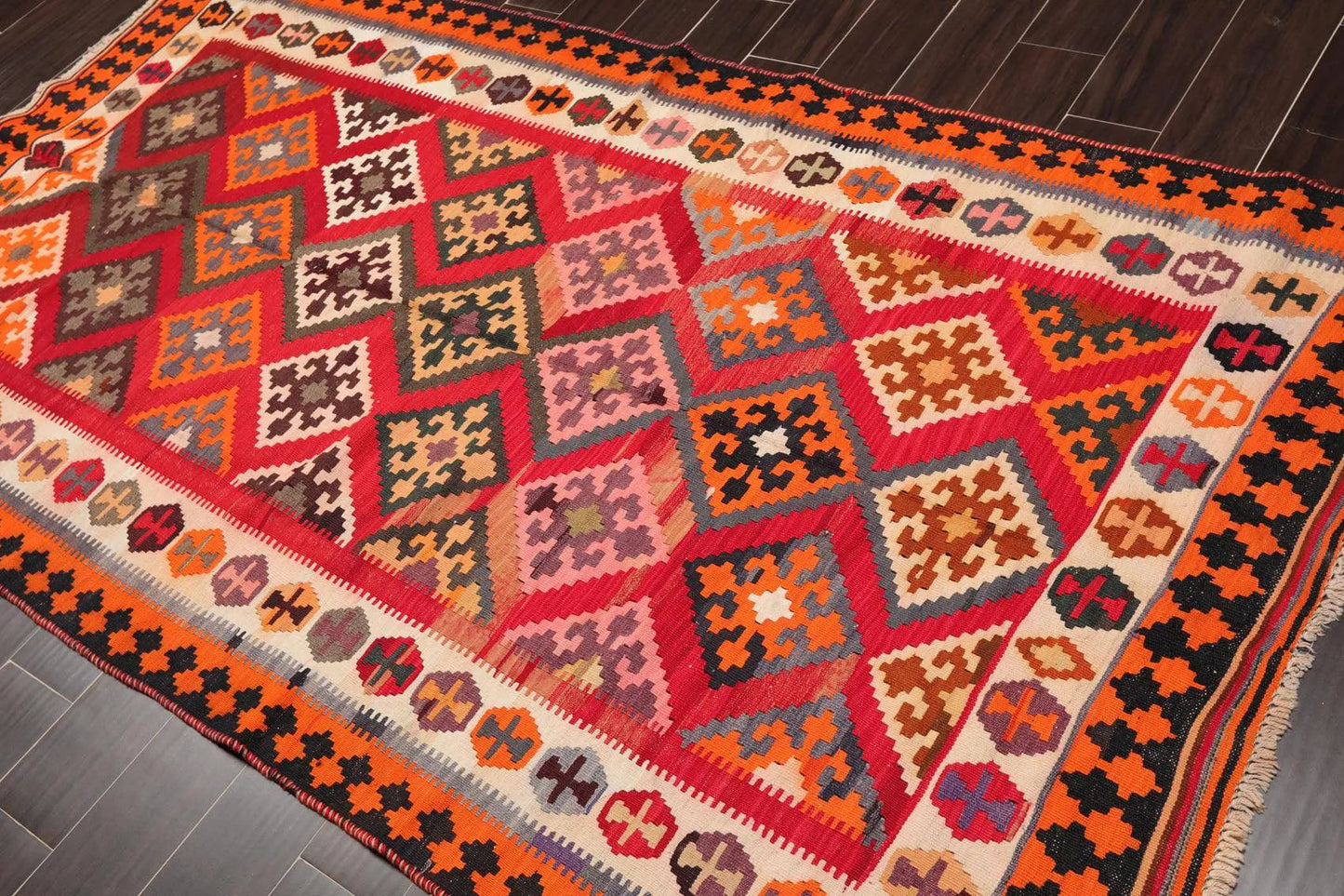 4' 8''x9' 5''Hand Woven Wool Oriental Area Persian Rug-2