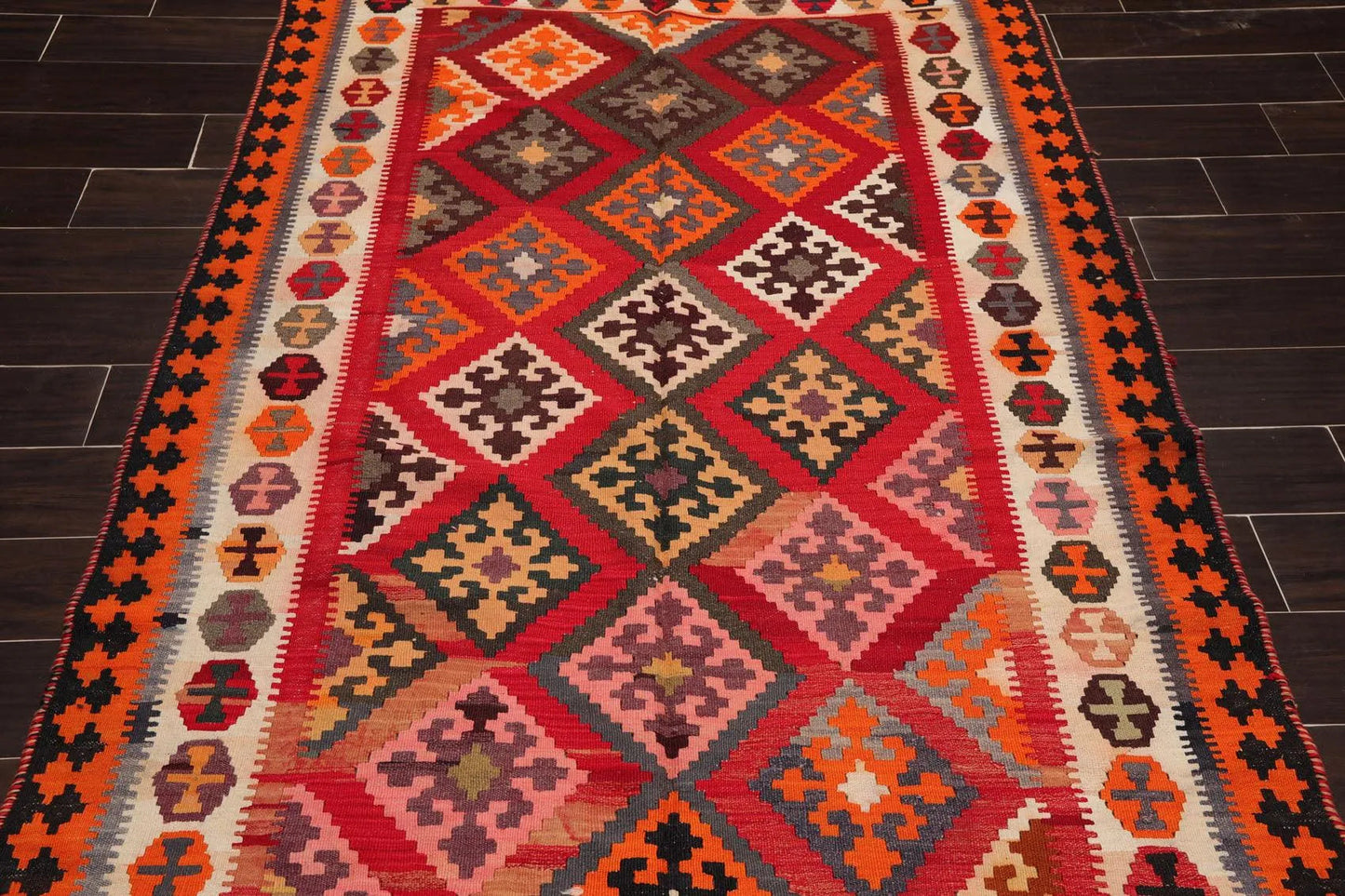 4' 8''x9' 5''Hand Woven Wool Oriental Area Persian Rug-4
