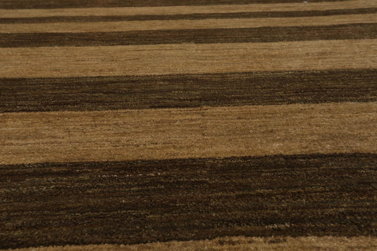 4'1" x 6'1" Hand Knotted 100% Wool Peshawar Striped Modern Area Rug Gold Brown-4