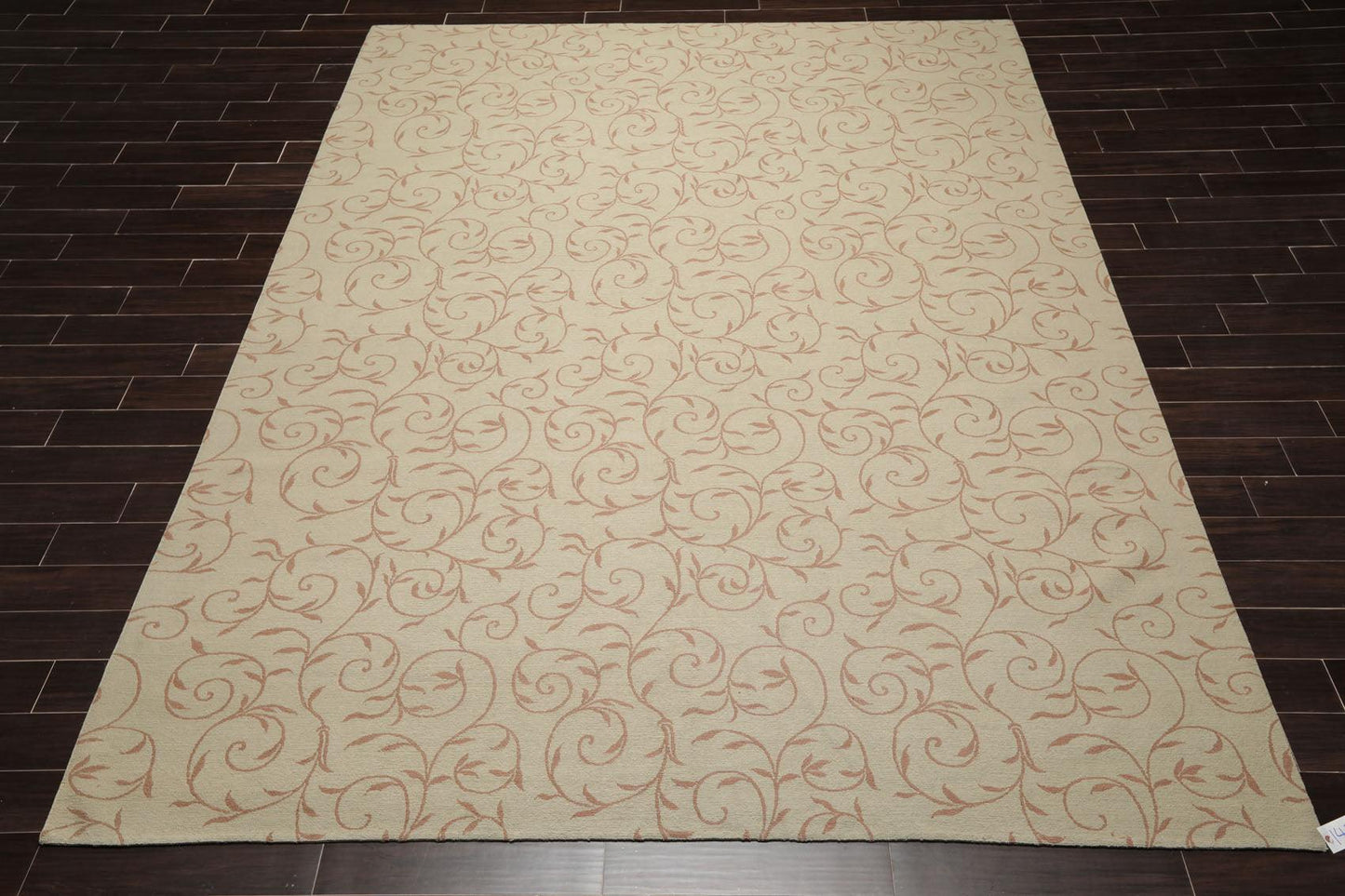 8'10" x 12'3" Hand Knotted Tibetan Wool Botanical 200KPSI Oriental Area Rug Moss-1