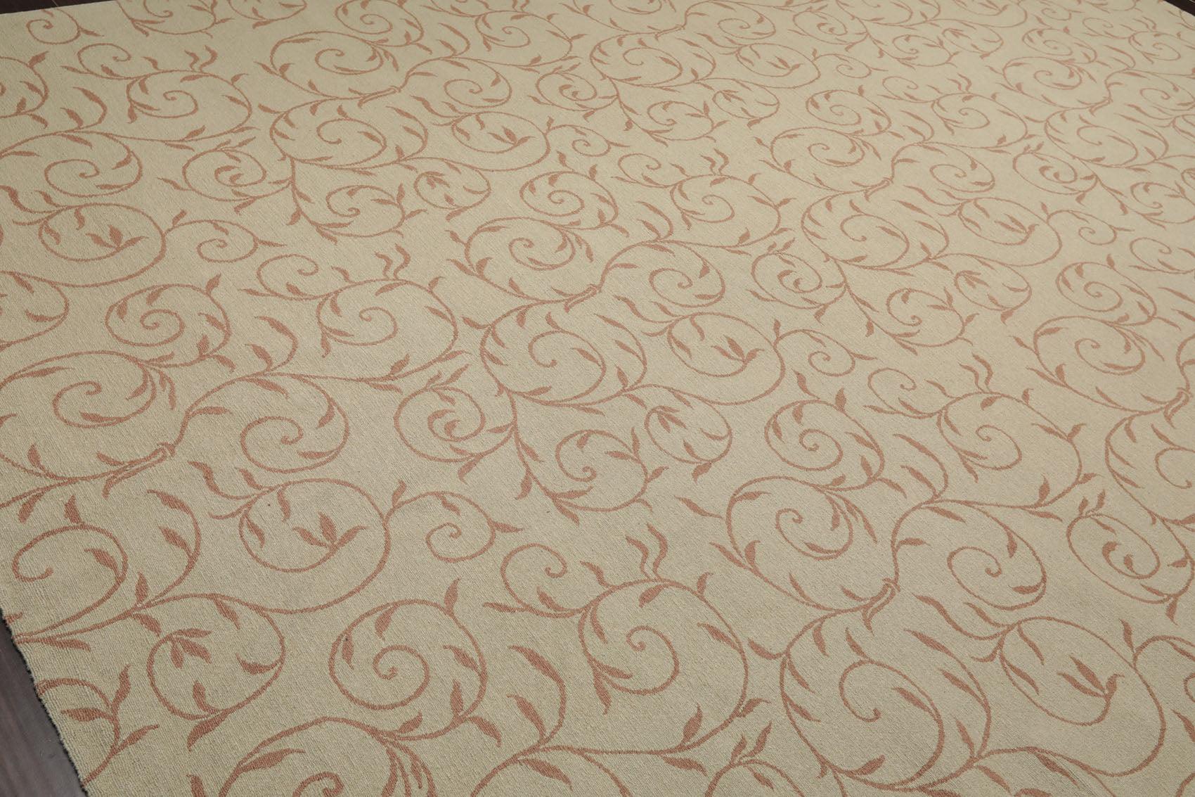 8'10" x 12'3" Hand Knotted Tibetan Wool Botanical 200KPSI Oriental Area Rug Moss-3